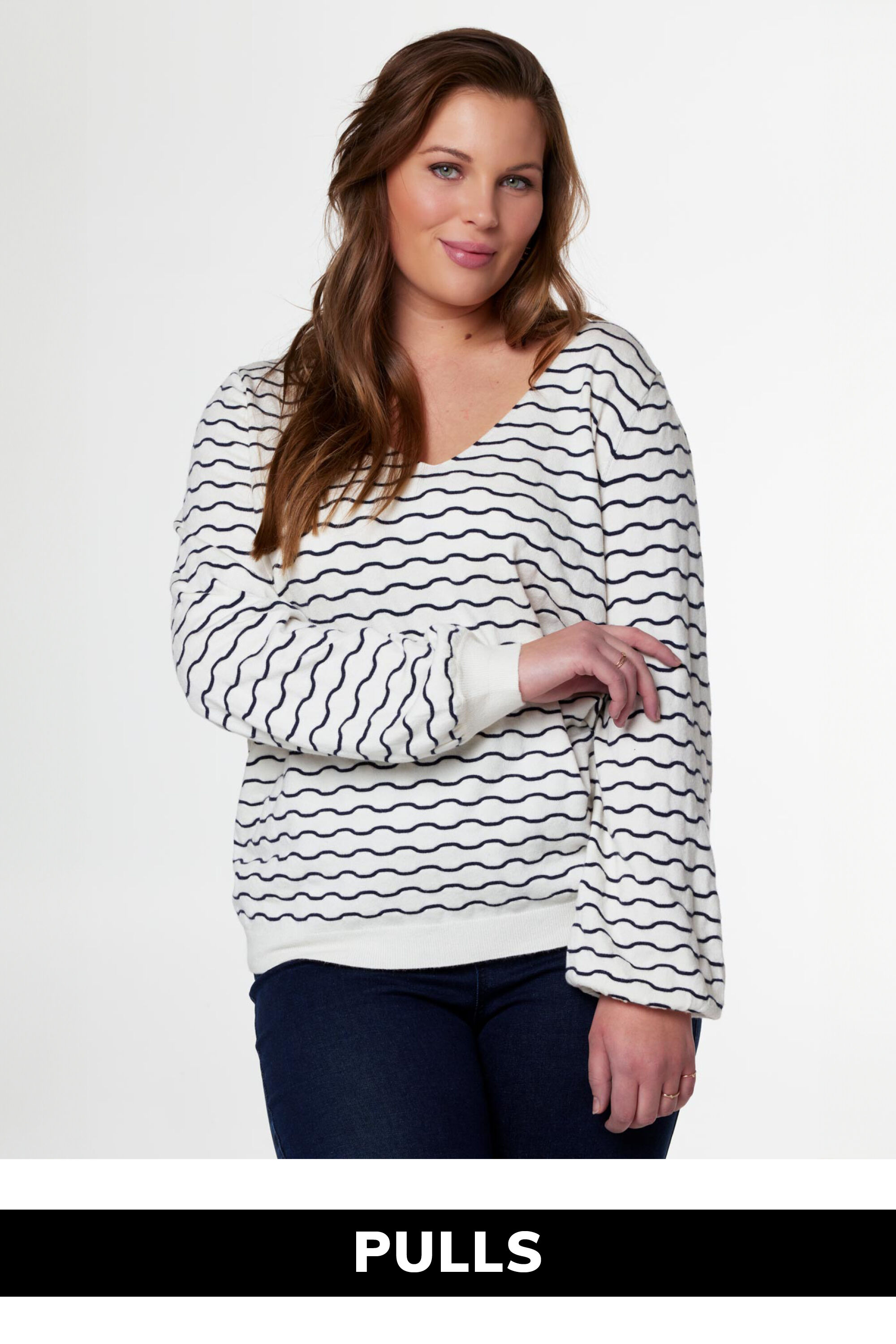 Pull Décontracté Grande Taille Pull Oversize À Manches - Temu France