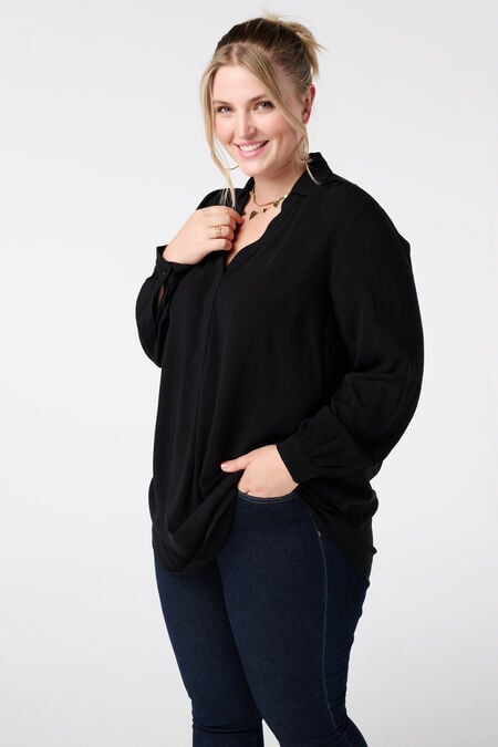 Blouse ample à col en V Blouse ample à col en V