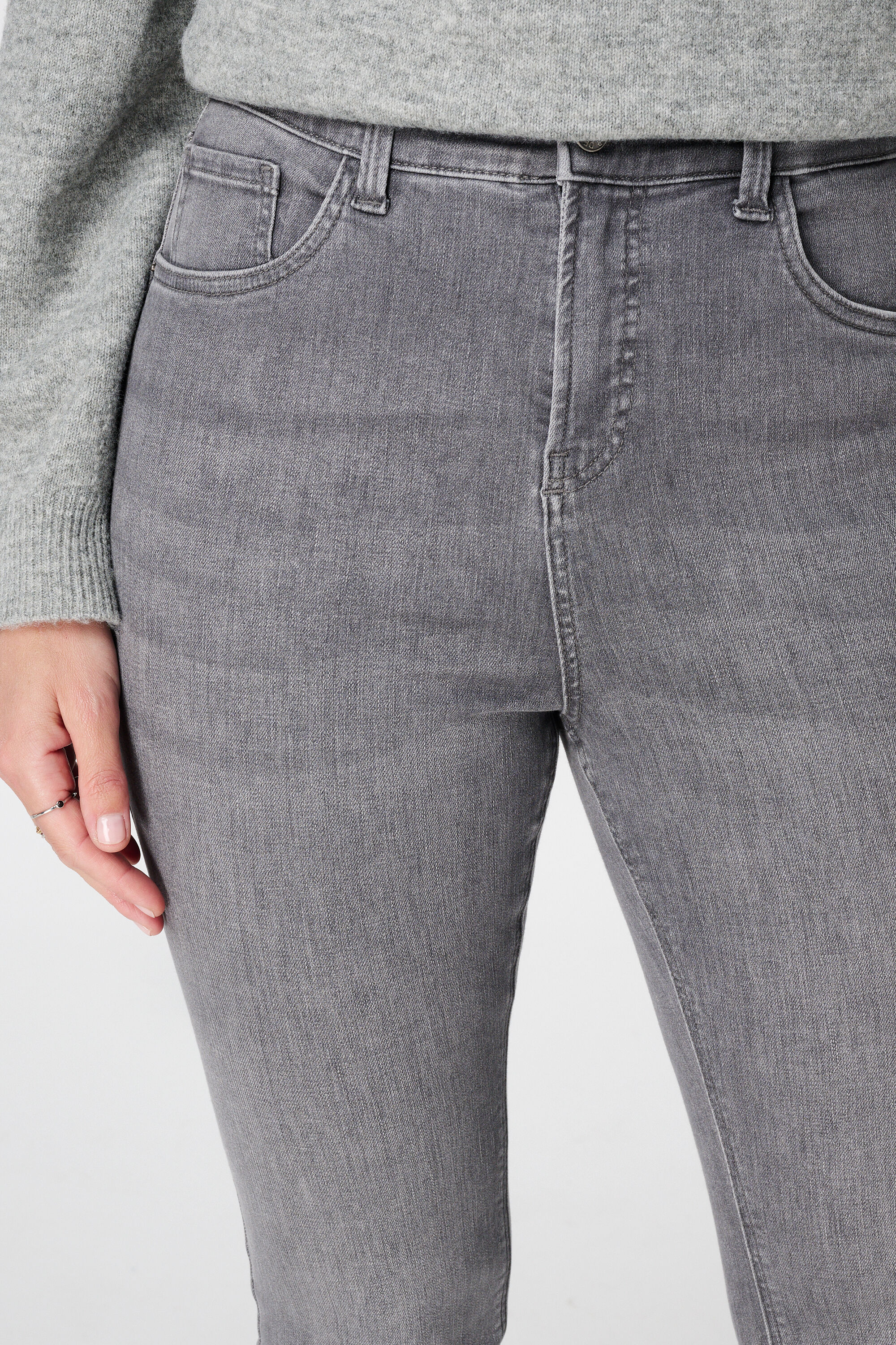 Jean skinny taille haute CHERRY image number 4