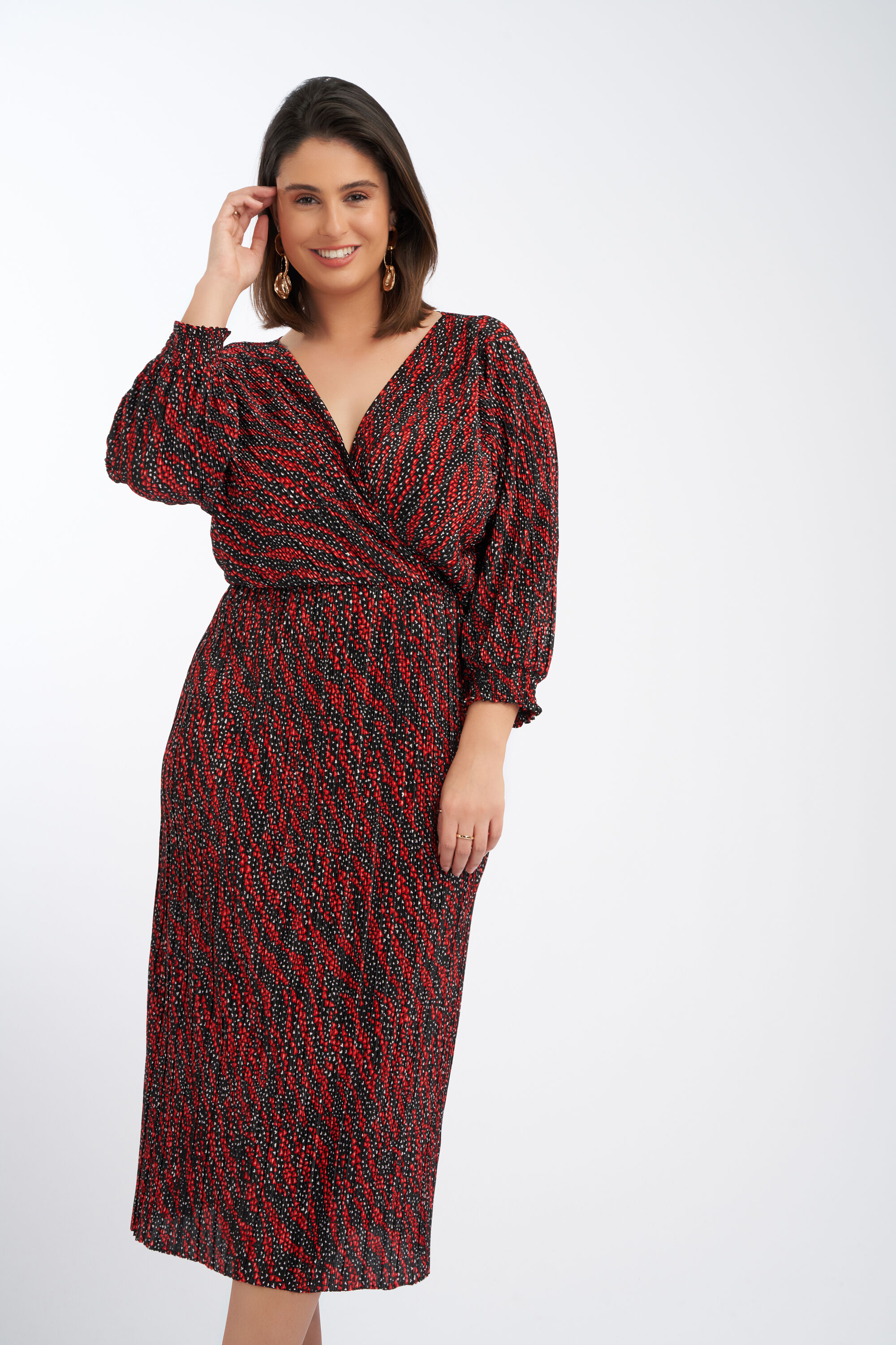 Longue robe pliss&eacute;e  image number 5