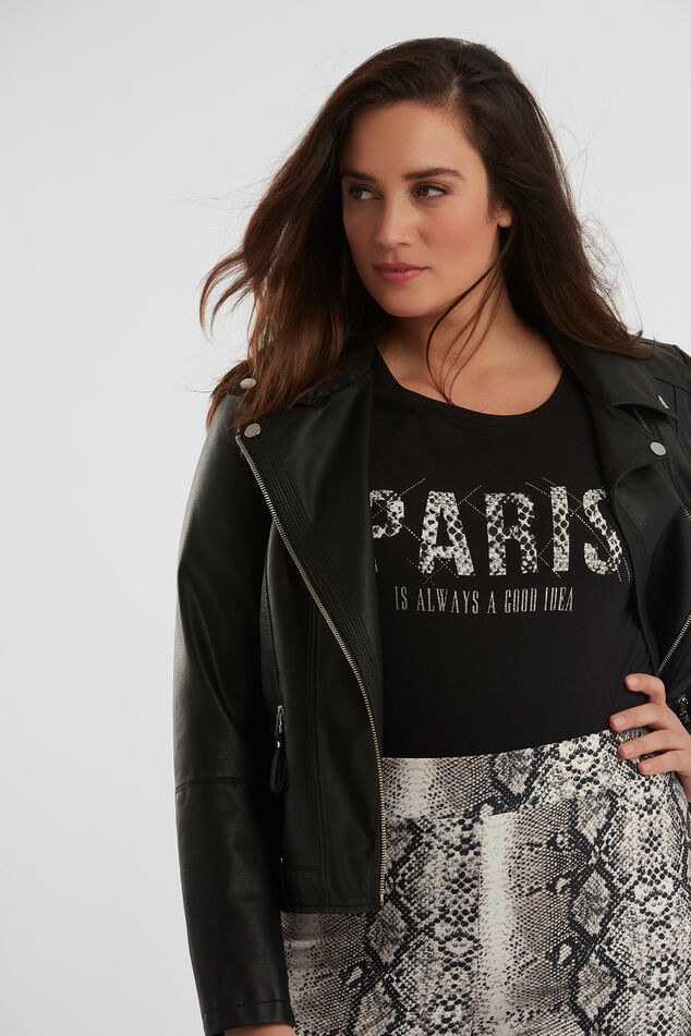 T-shirt avec texte imprimé image number 4