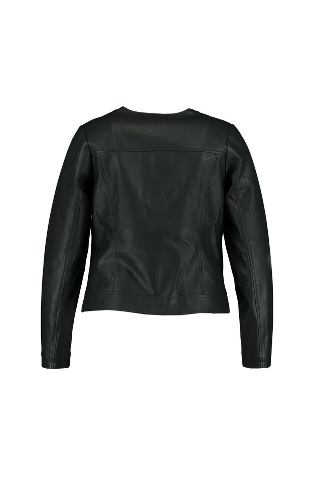Veste en cuir PU à boutons-pression  image number 3
