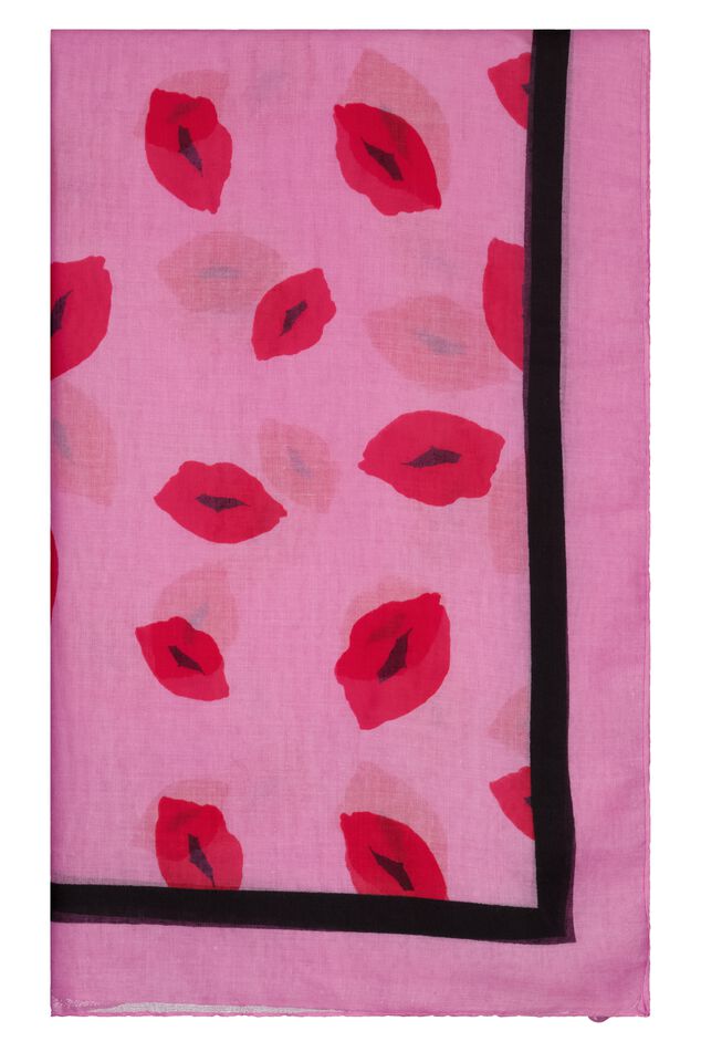 Écharpe avec imprimé bisou  image number 1