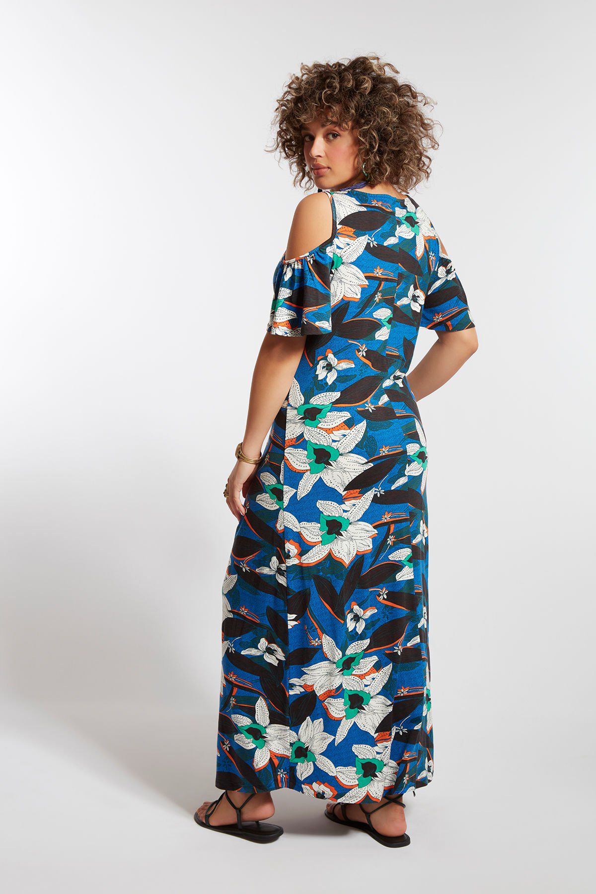 Longue robe &agrave; imprim&eacute; image number 4