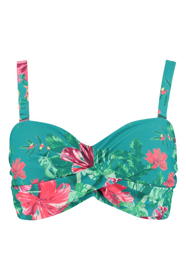 Haut de bikini bandeau avec imprimé  image number 1