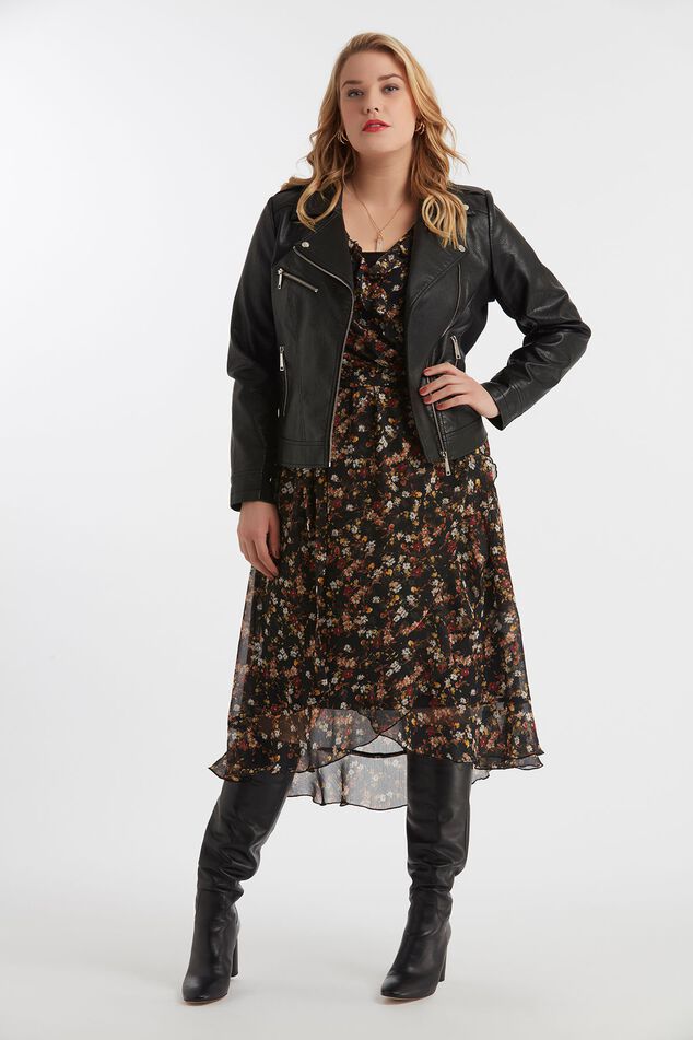 Robe cache-cœur à imprimé floral image number 6