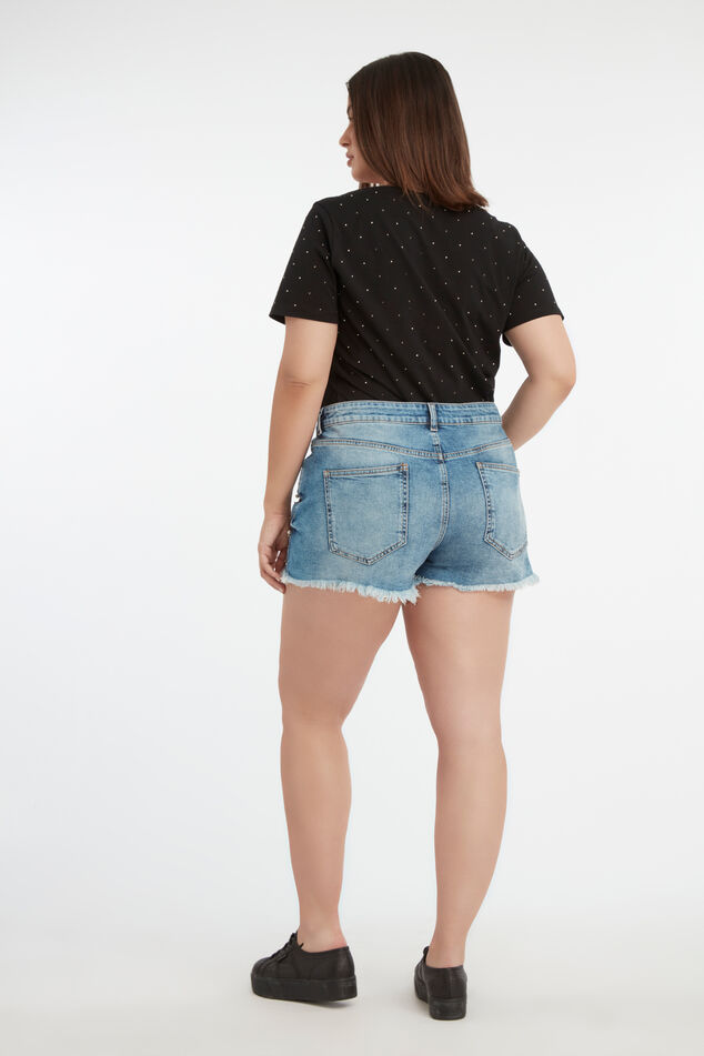 Short en denim avec clous image number 4