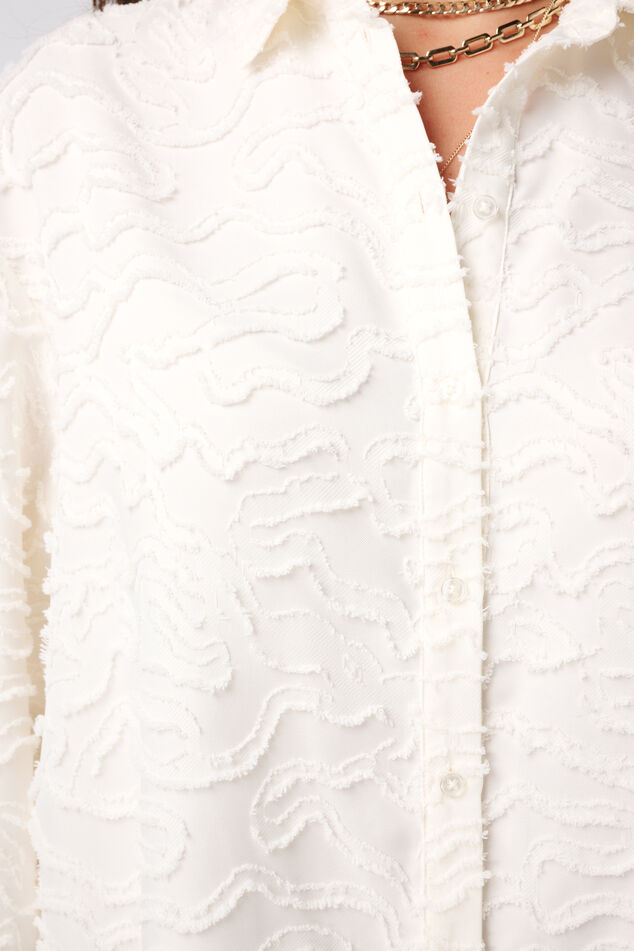 Blouse oversize en tissu structuré image number 6