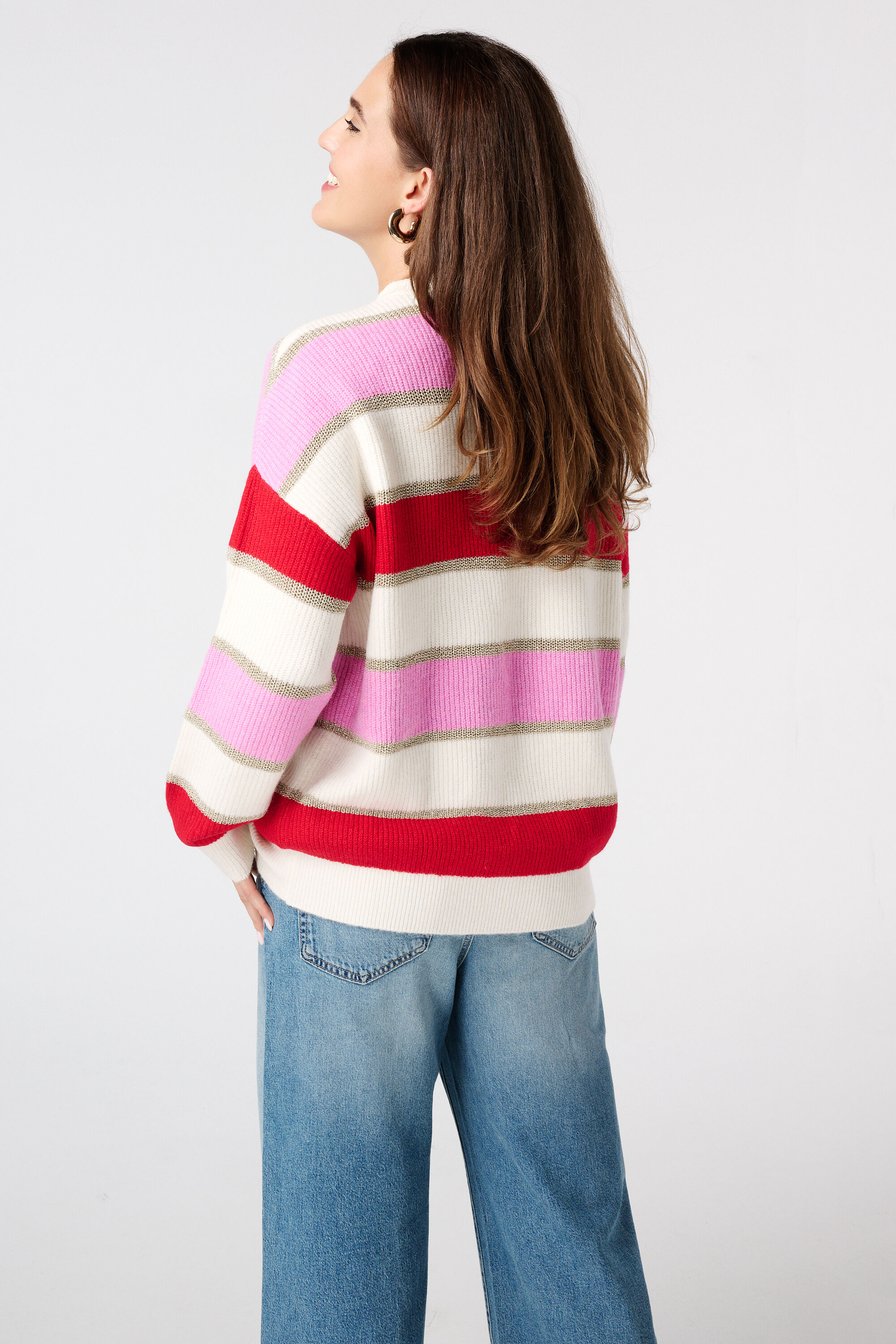 Pull ray&eacute; avec lurex image number 3