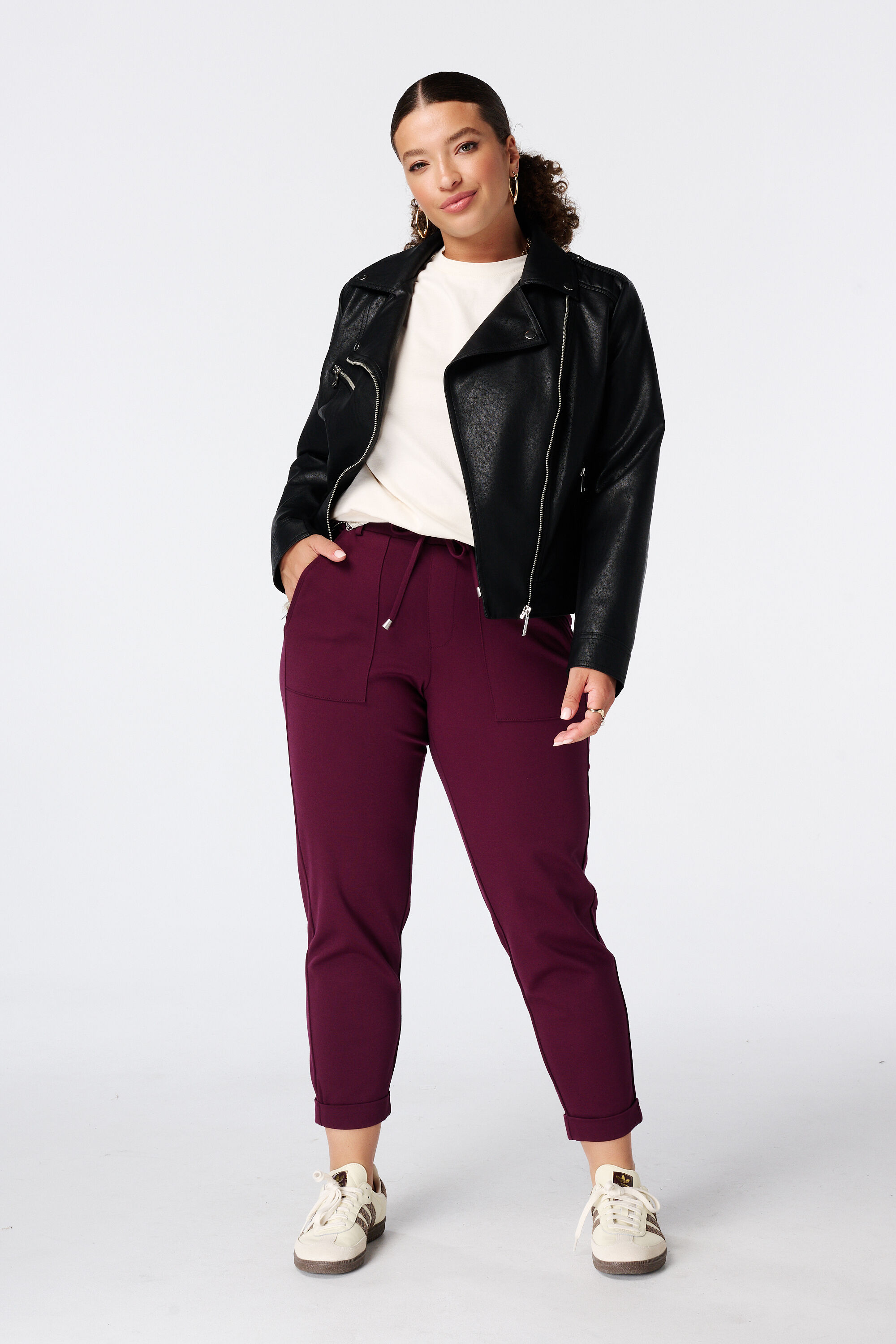 Pantalon fusel&eacute; &agrave; taille &eacute;lastique image number 0