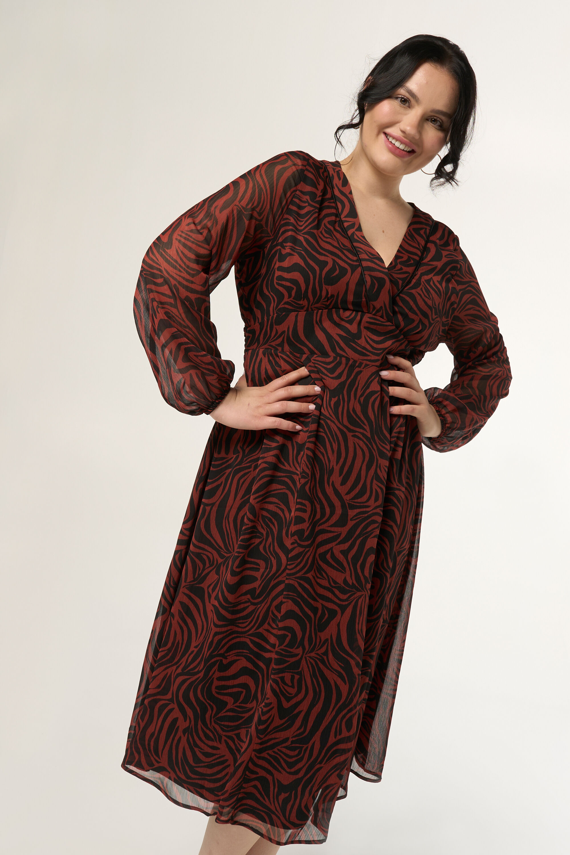 Robe en mousseline avec imprim&eacute; image number 5