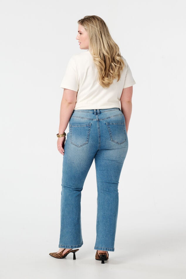 Femmes Jean à jambe évasée JASMIN Stonewash Denim | MS Mode Femmes Jean à jambe évasée JASMIN Stonewash Denim | MS Mode