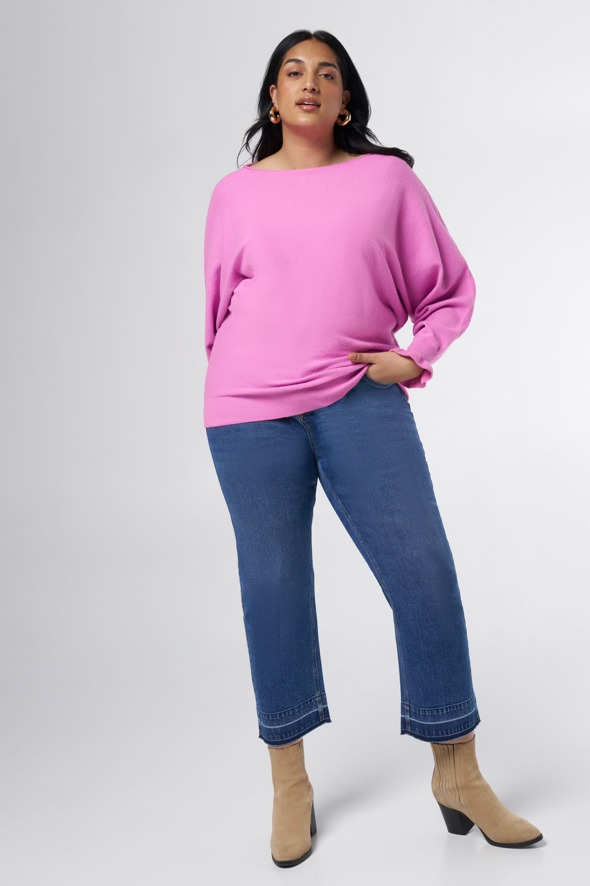 Pull en maille avec col bateau image number 5