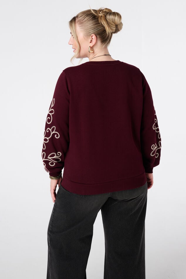 Pull avec détails brodés image number 3