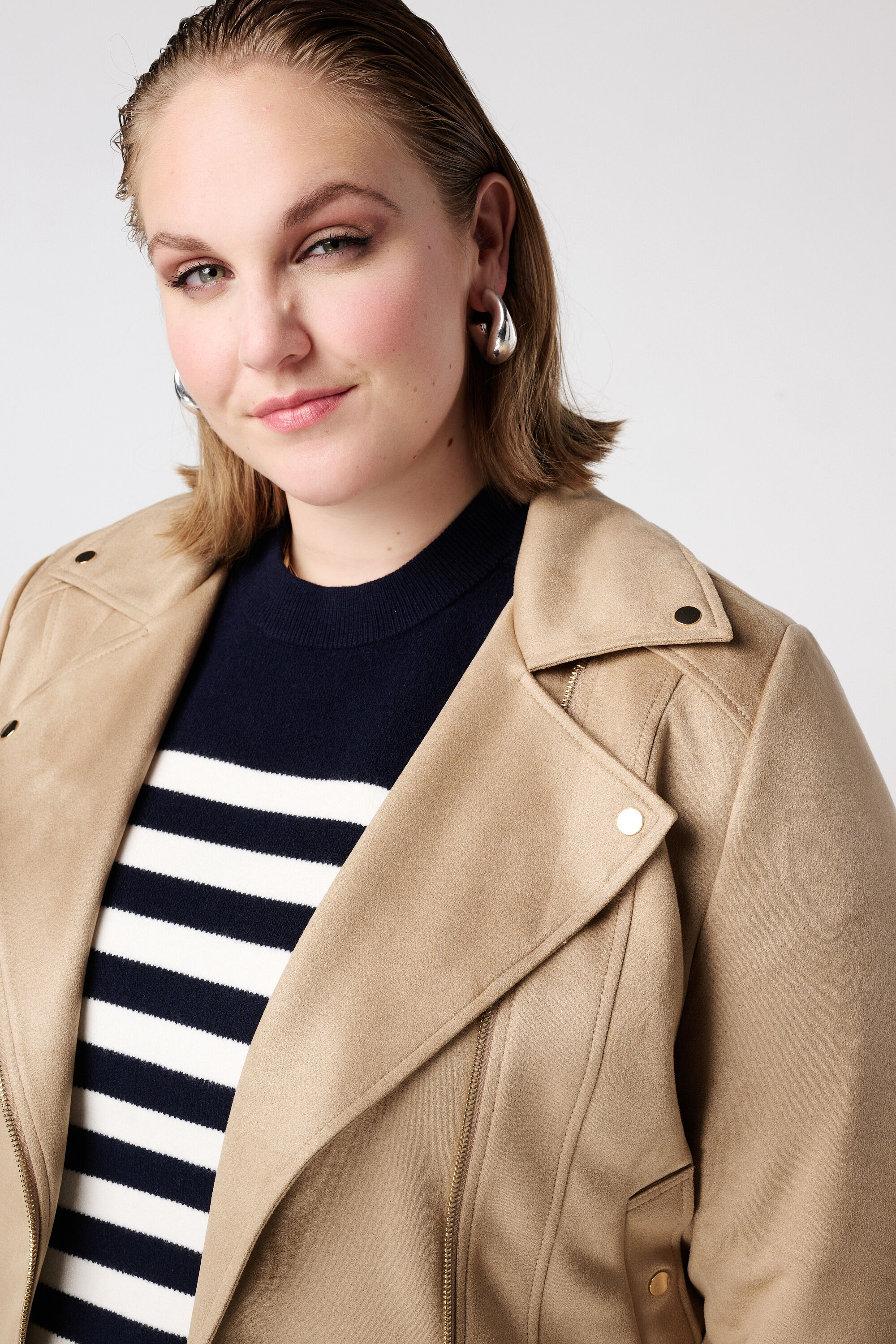 Veste biker en su&eacute;dine image number 4