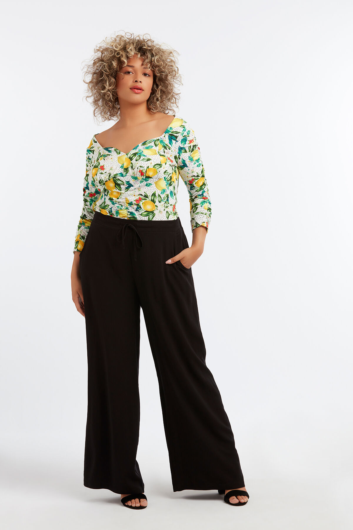 Haut avec imprim&eacute; citron image number 3