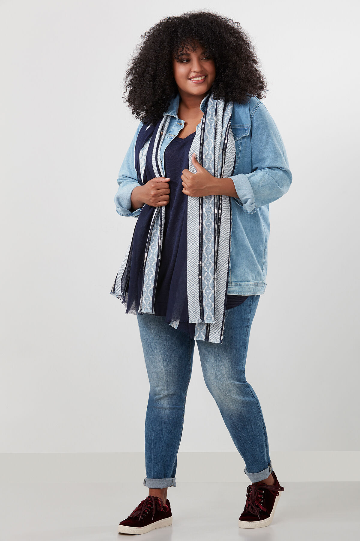 Veste en denim longue oversize image number 4