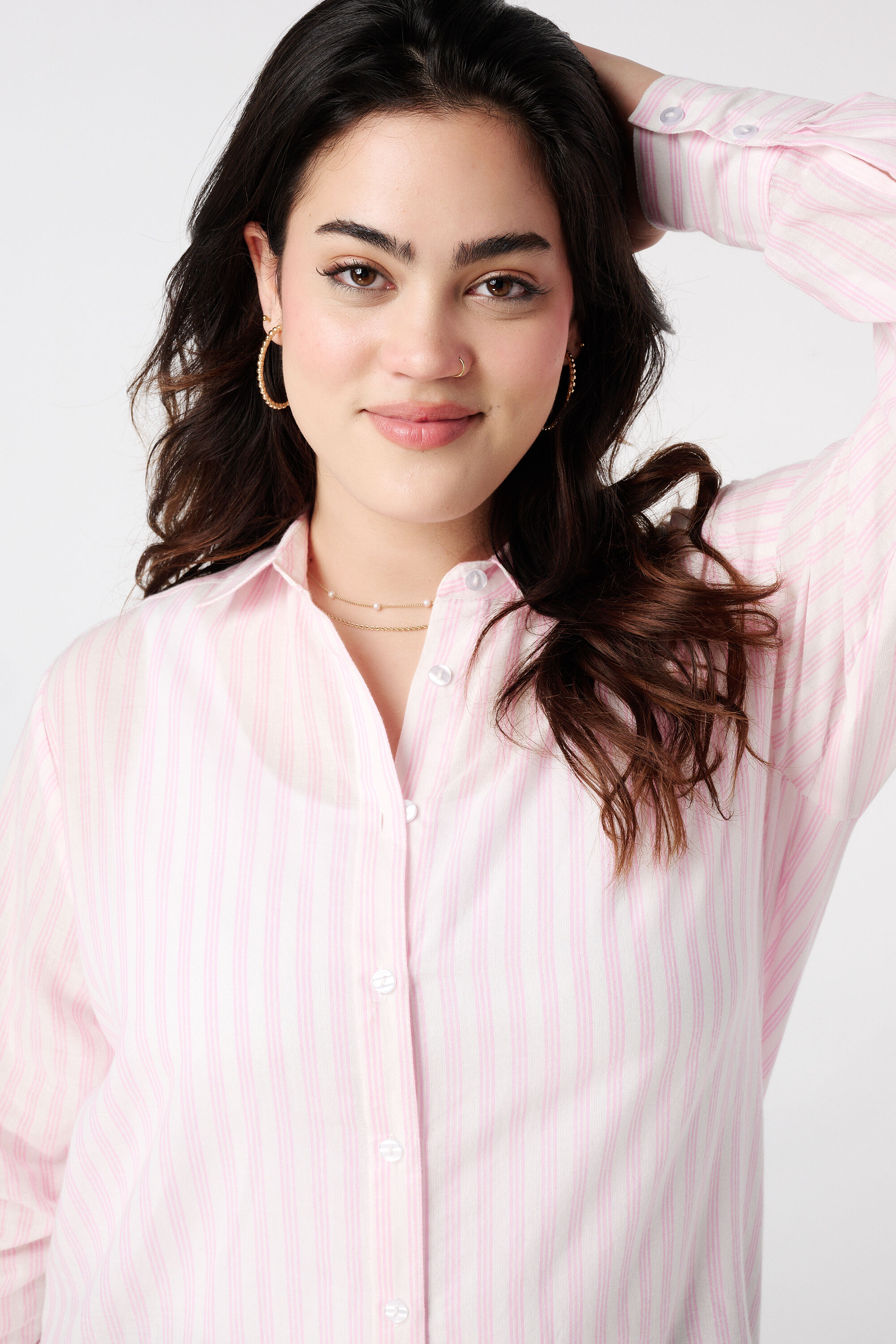 Chemisier l&eacute;ger &agrave; rayures image number 4