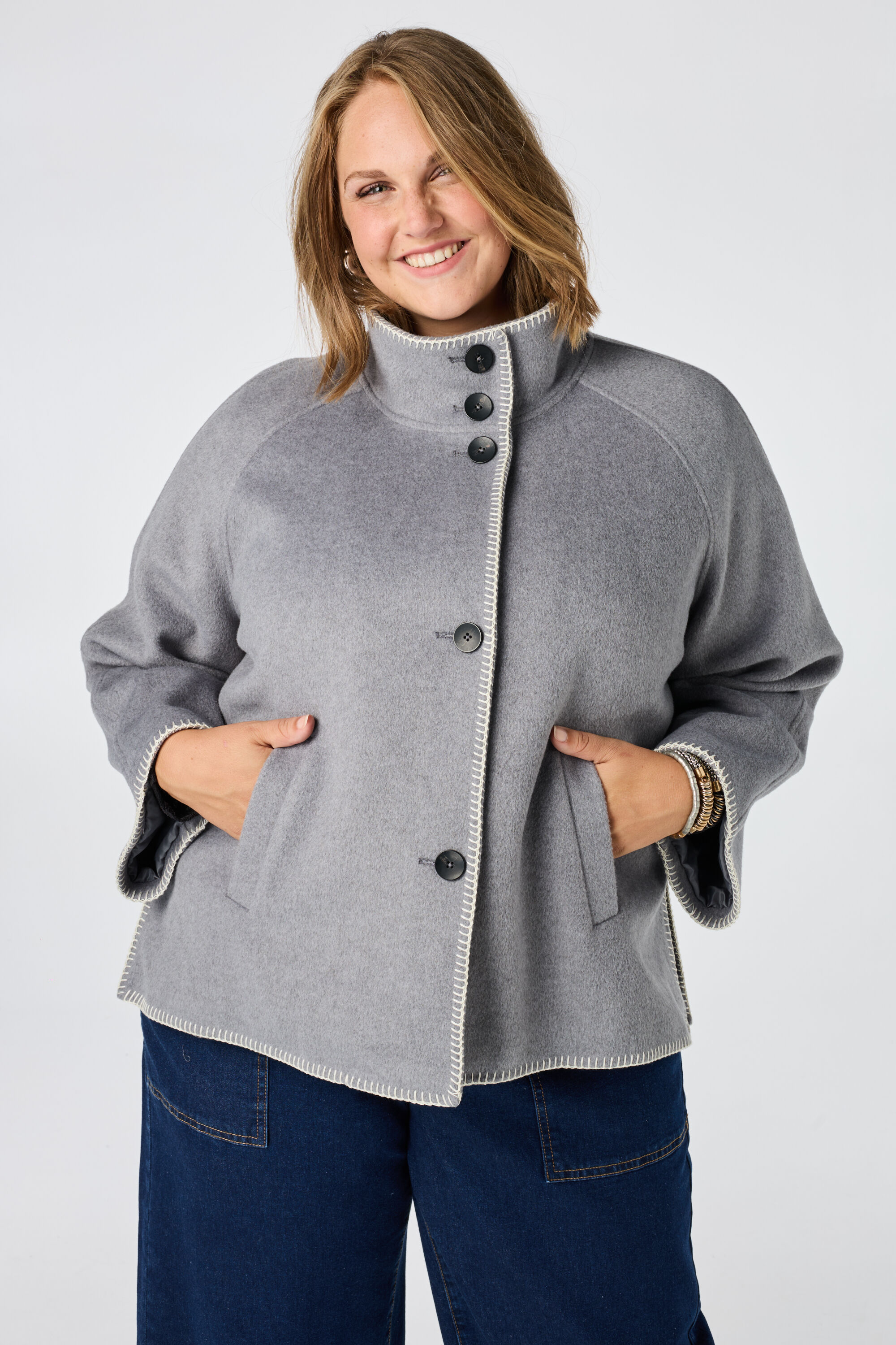 Veste &agrave; col montant