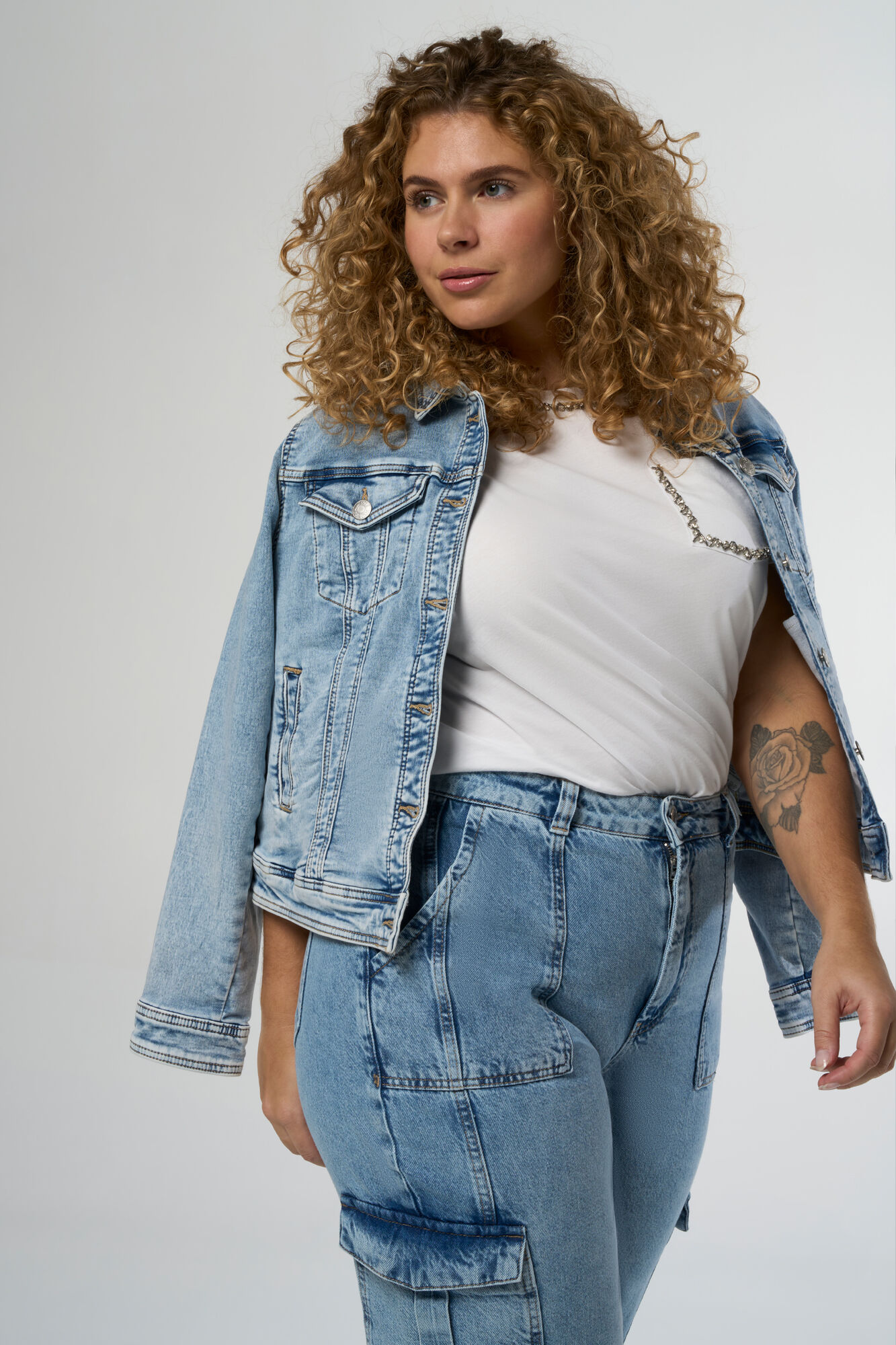 Veste en sales jean stretch