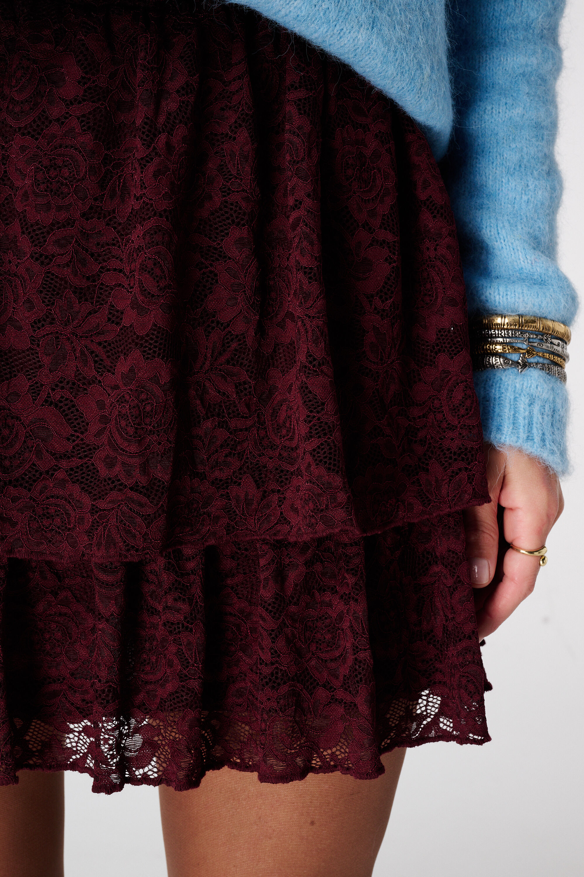 Jupe en dentelle avec volants image number 4