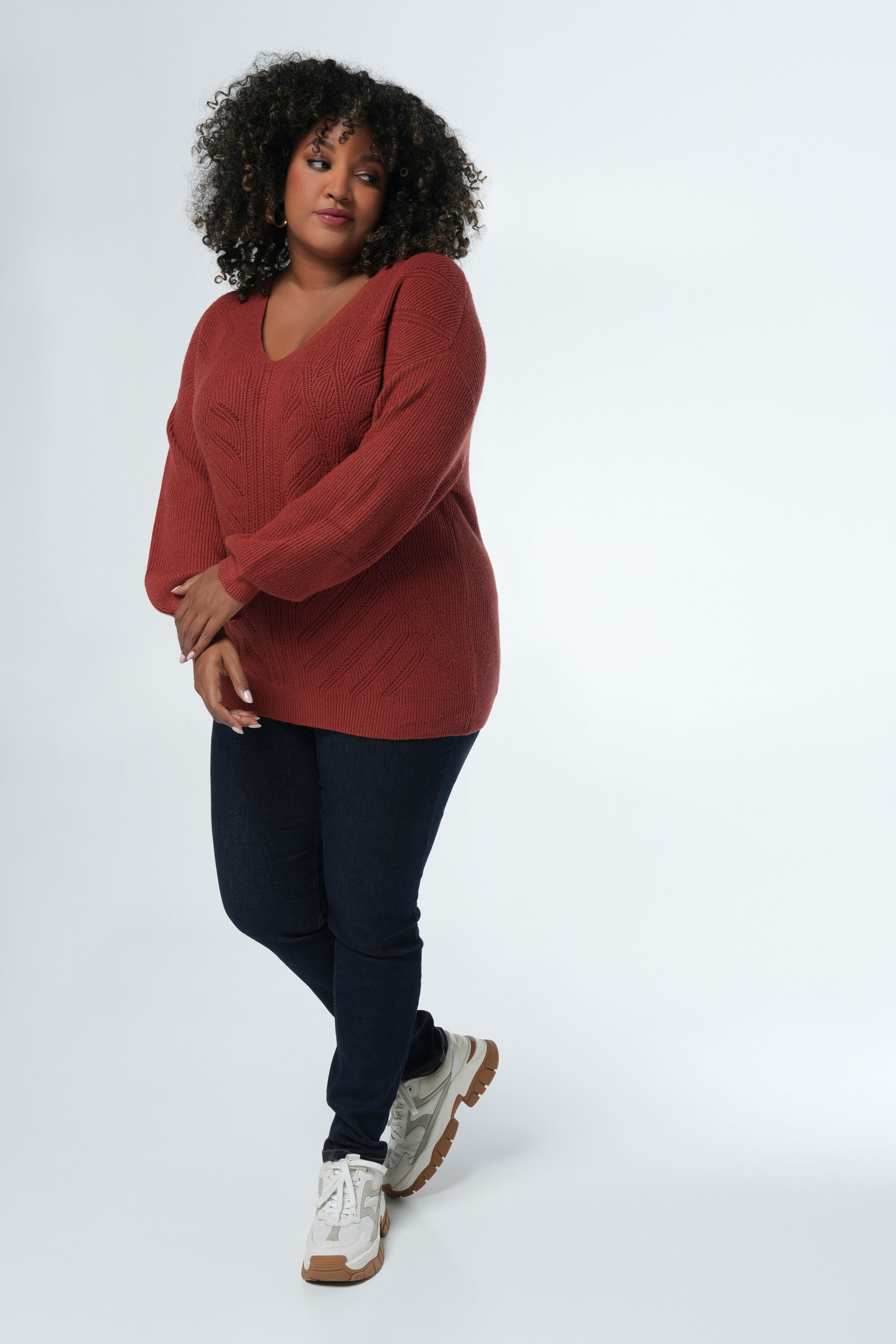 Pull avec col en V  image number 5