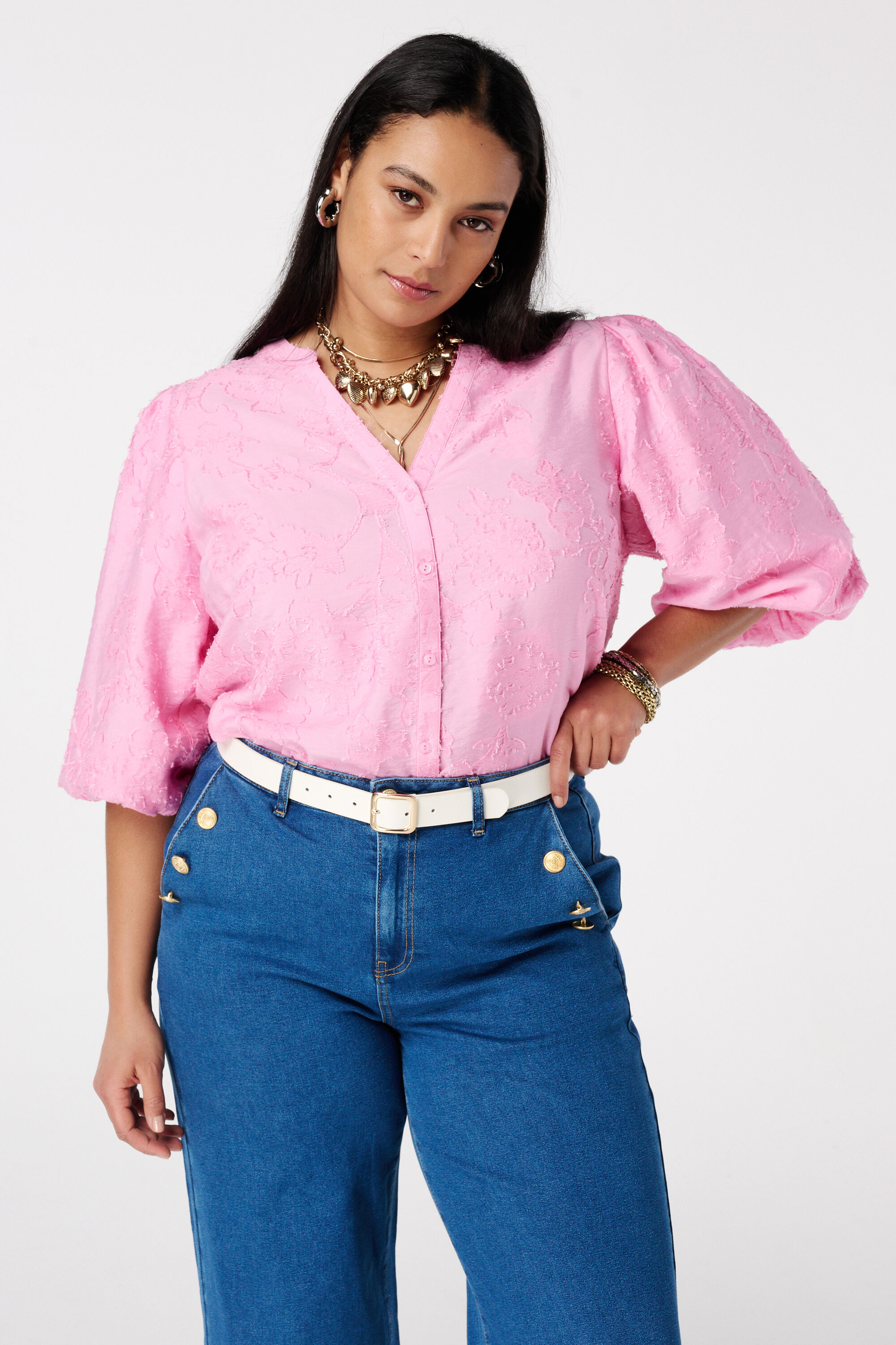 Ceinture en simili cuir avec boucle dor&eacute;e