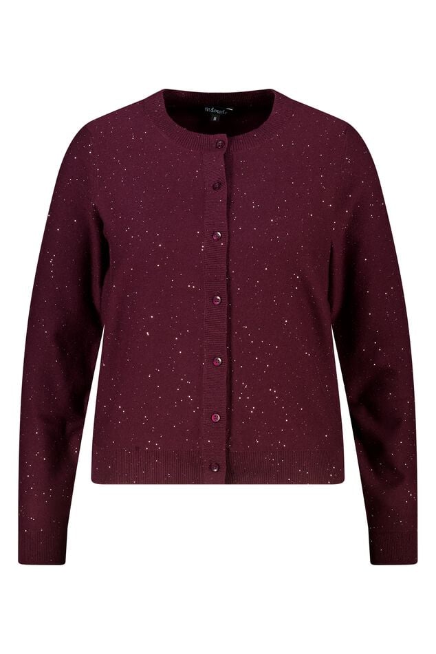 Cardigan finement tricoté avec mini paillettes image number 1