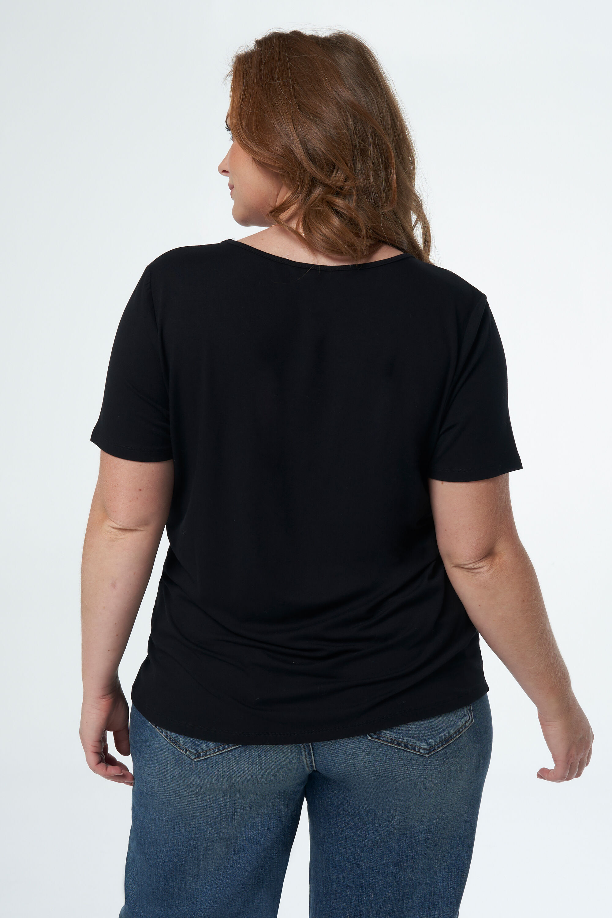 T-shirt &agrave; col en V image number 3