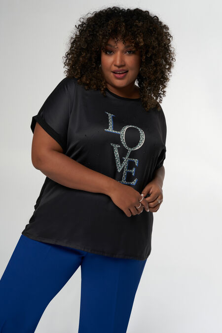 T-shirt, orné d’un imprimé "LOVE"