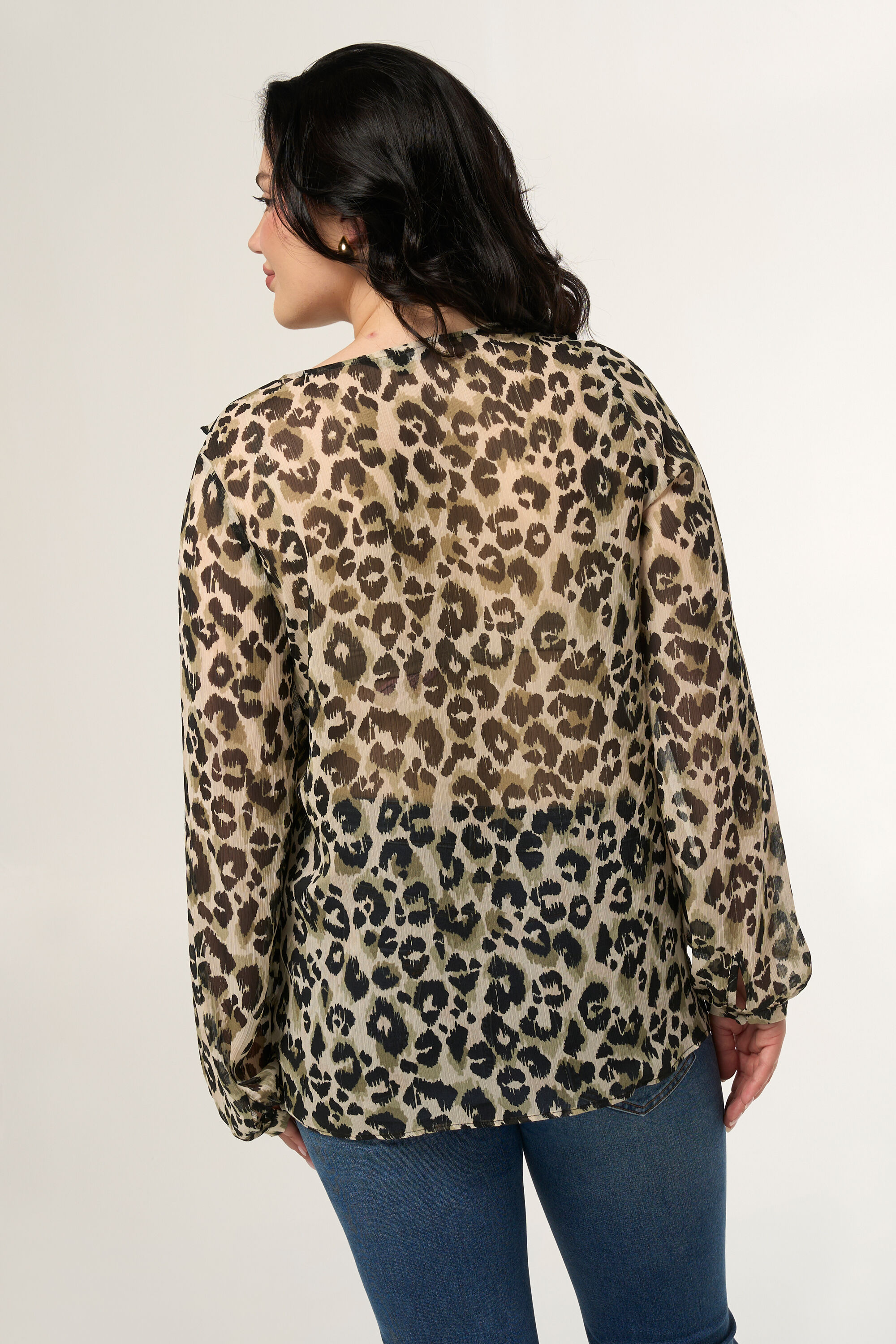 Femmes Chemisier a imprime panthere Multi Khaki MS Mode