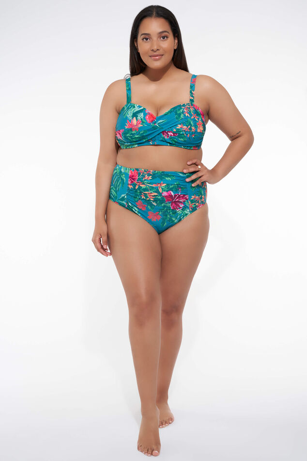 Haut de bikini bandeau avec imprimé  image number 5