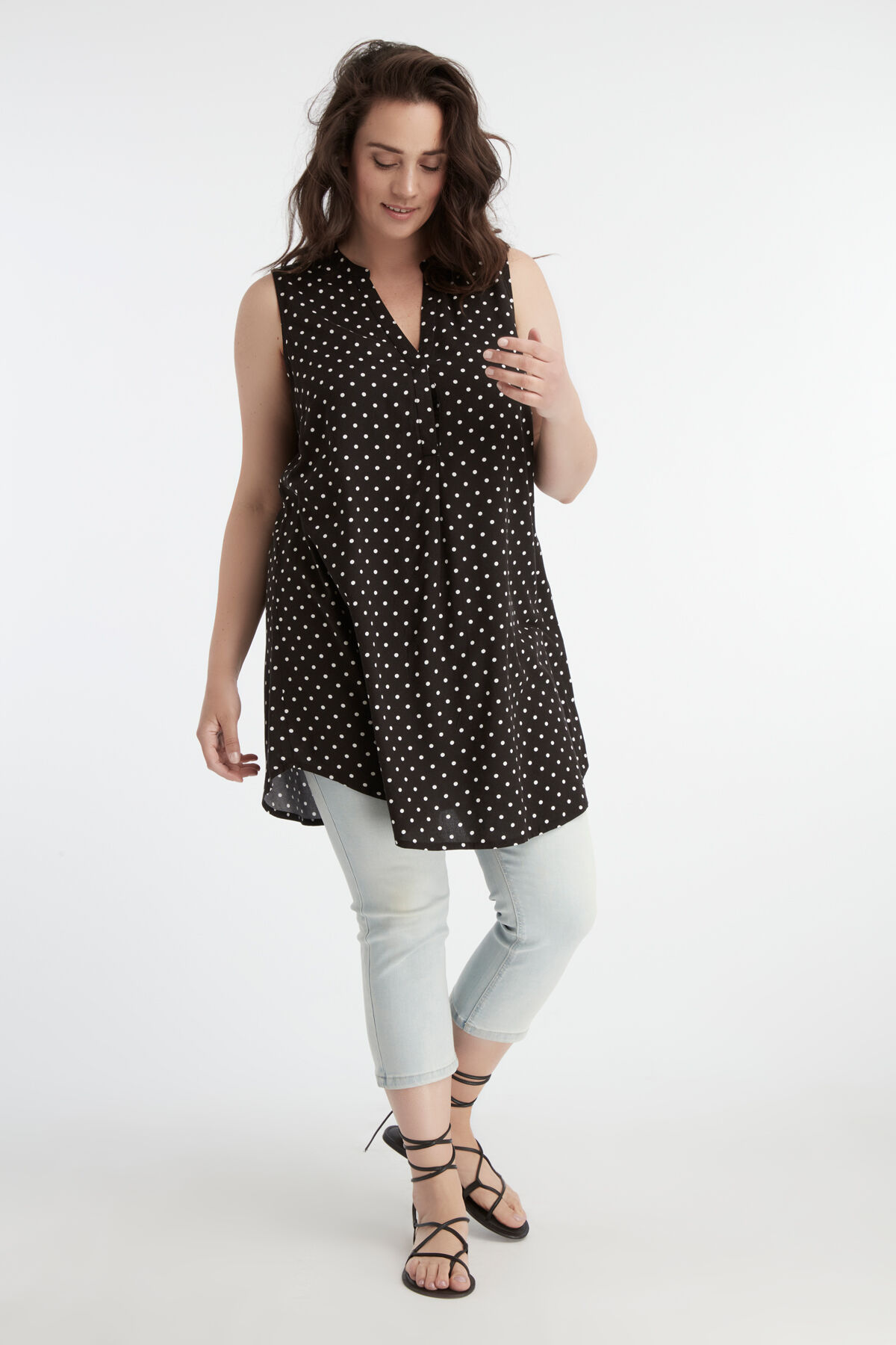 Chemisier long sans manches image number 5