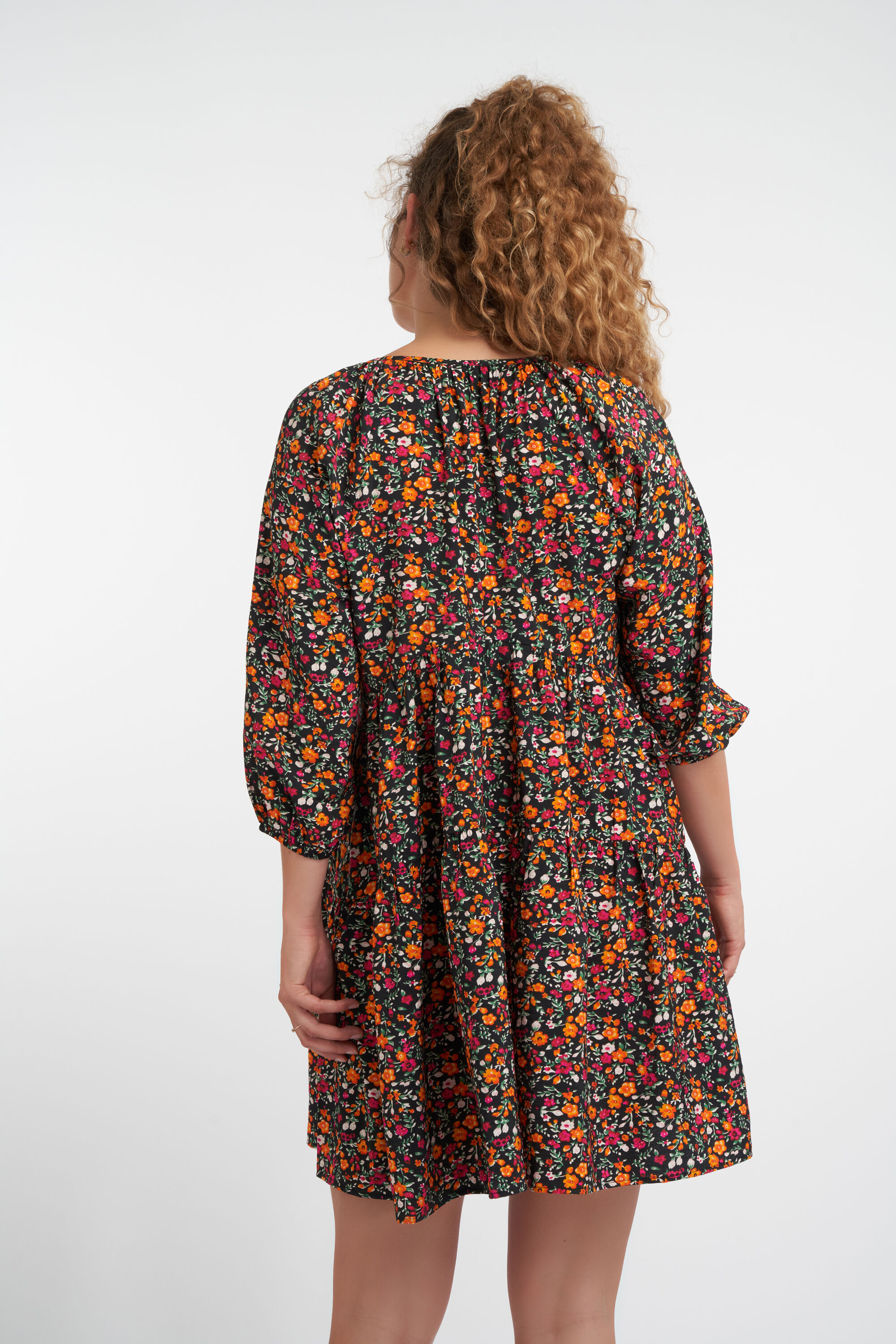 Robe coupe trap&egrave;ze &agrave; imprim&eacute;  image number 3