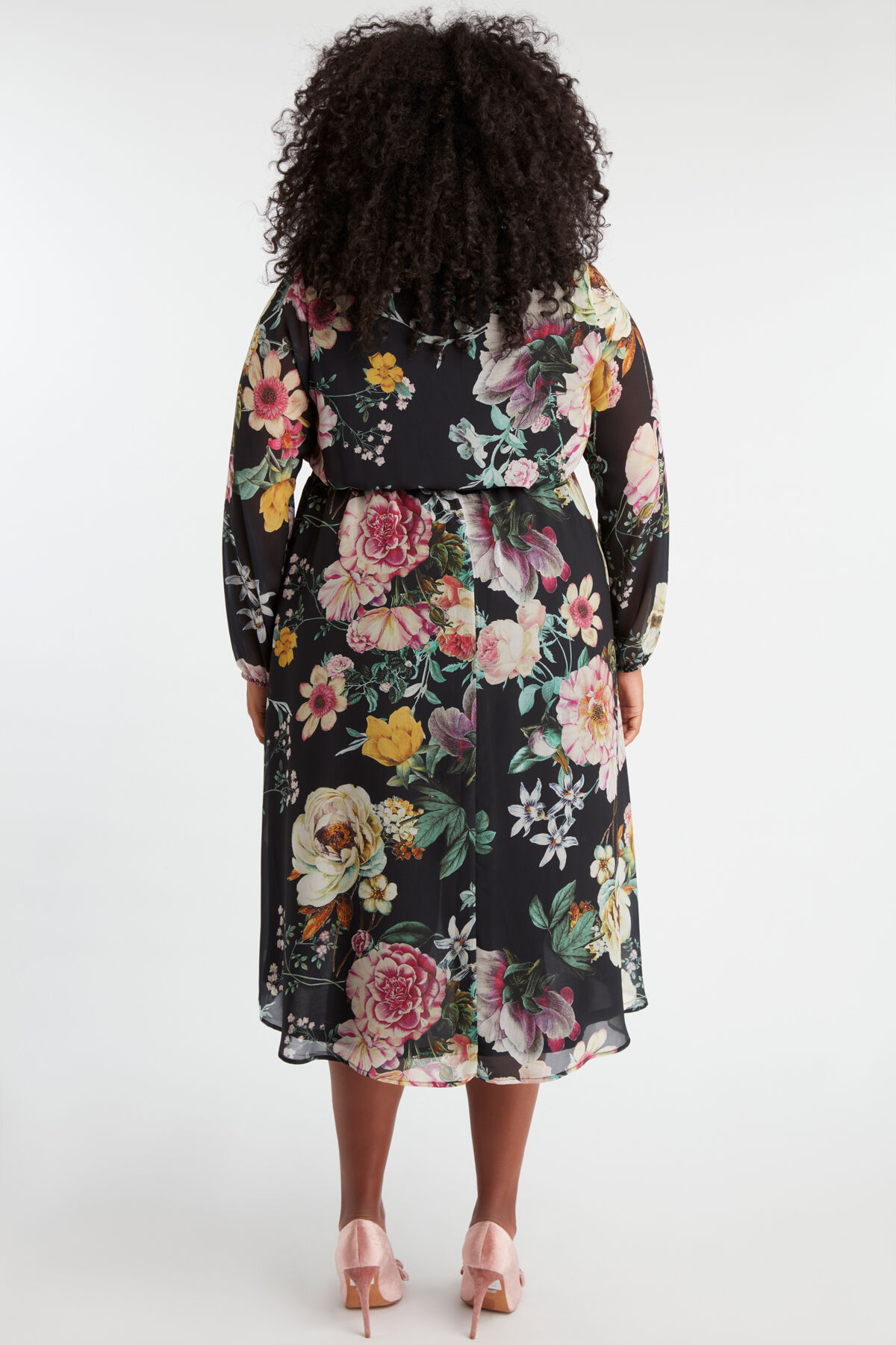 Robe portefeuille &agrave; imprim&eacute; floral image number 5