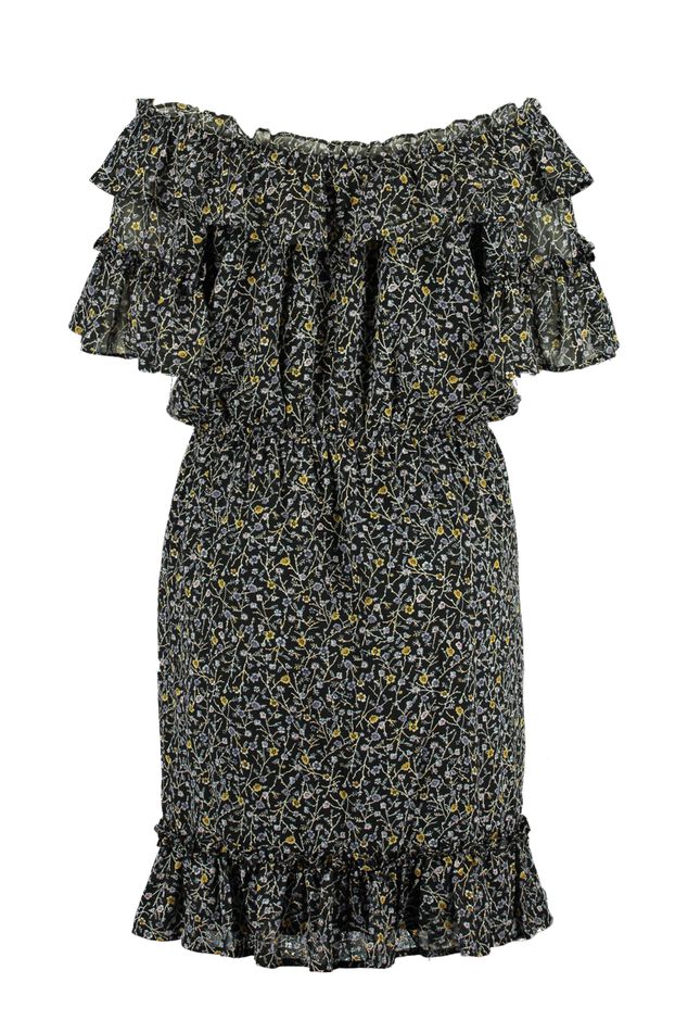 Robe à imprimé et à épaules dénudées image number 3