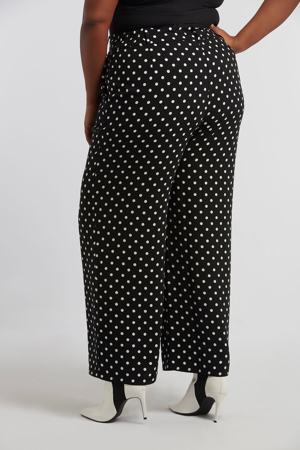 Pantalon fluide &agrave; pois image number 5