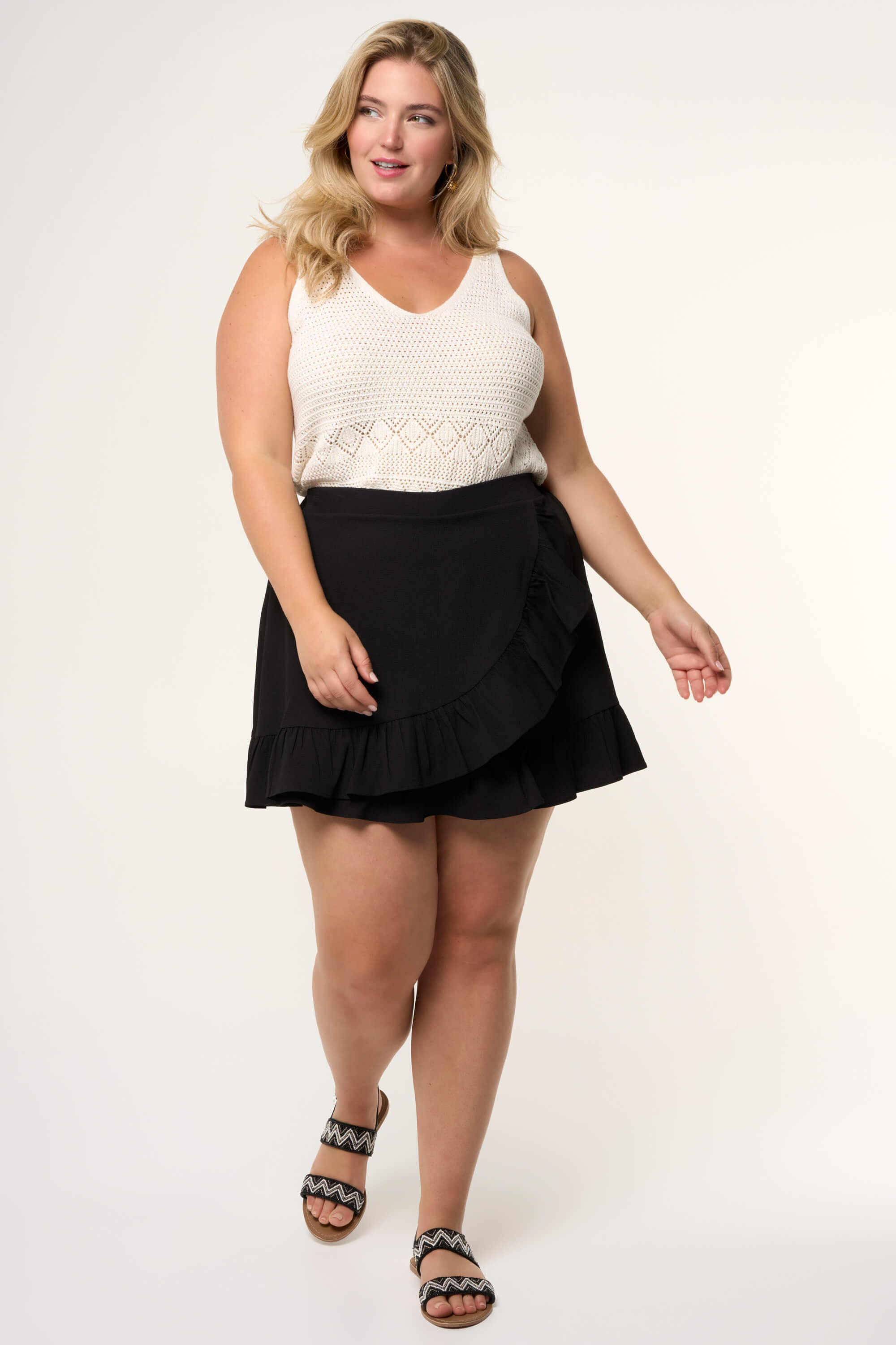 Femmes Jupe short a volants MS Mode