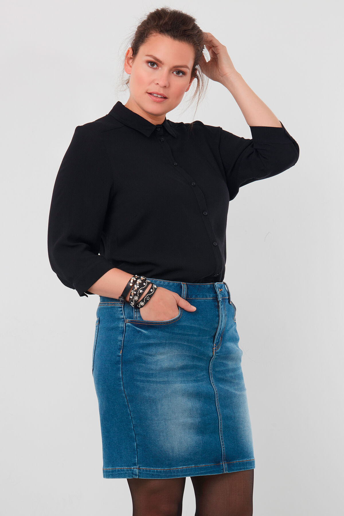Femmes Jupe en denim de jogging MS Mode