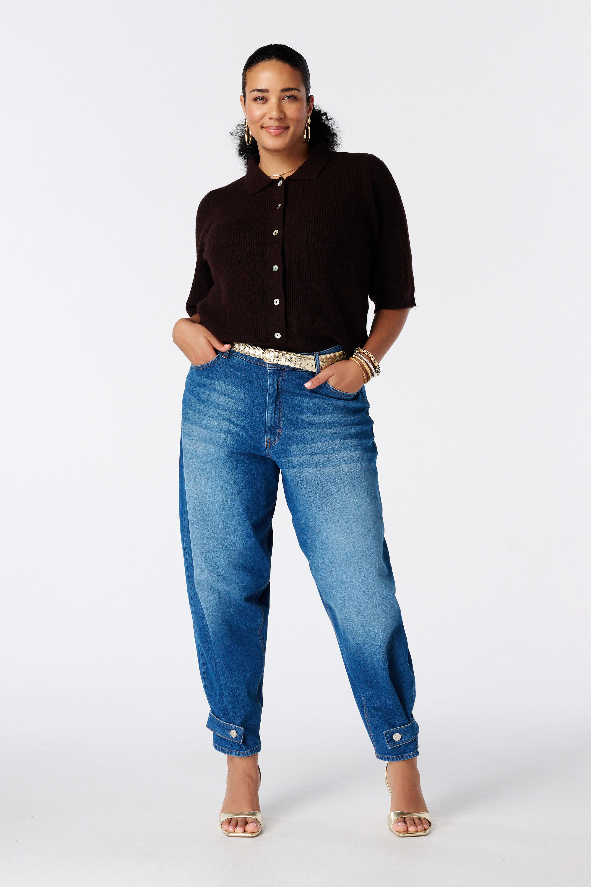 Jean barrel avec boucles