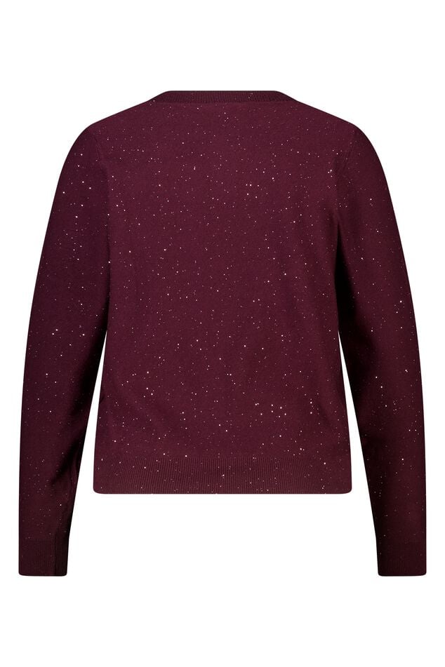 Cardigan finement tricoté avec mini paillettes image number 2