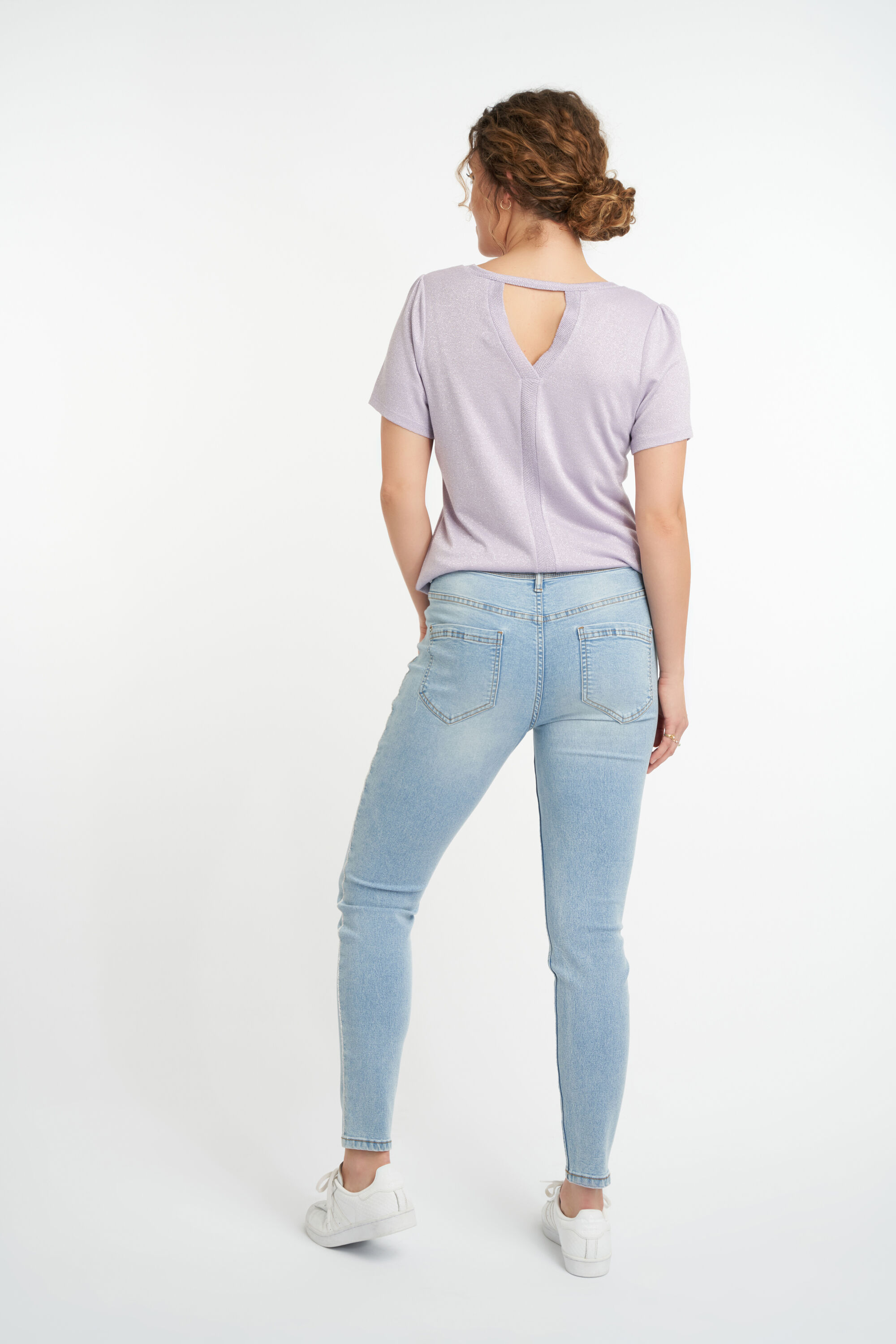 Jean &agrave; rayures scintillantes image number 3