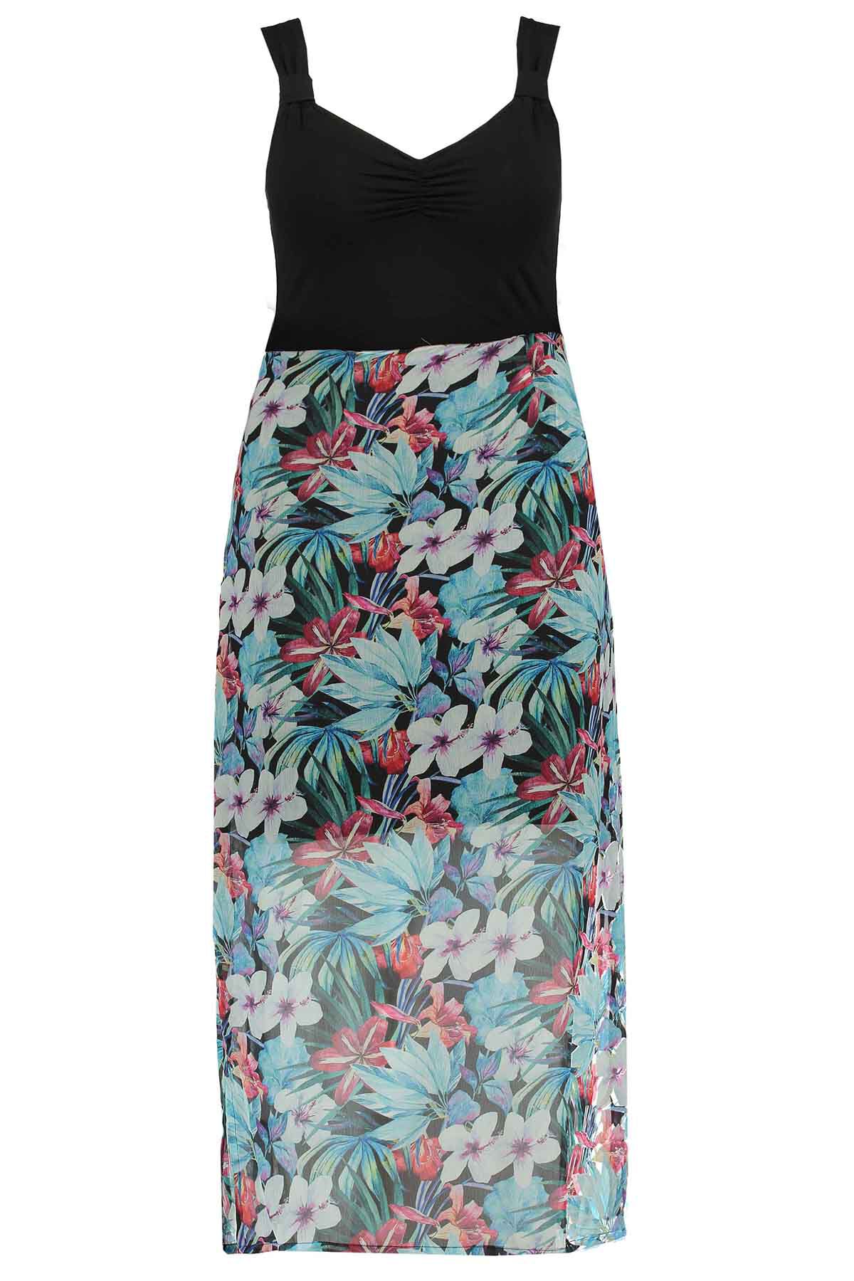 Robe &agrave; imprim&eacute; floral et volants image number 2