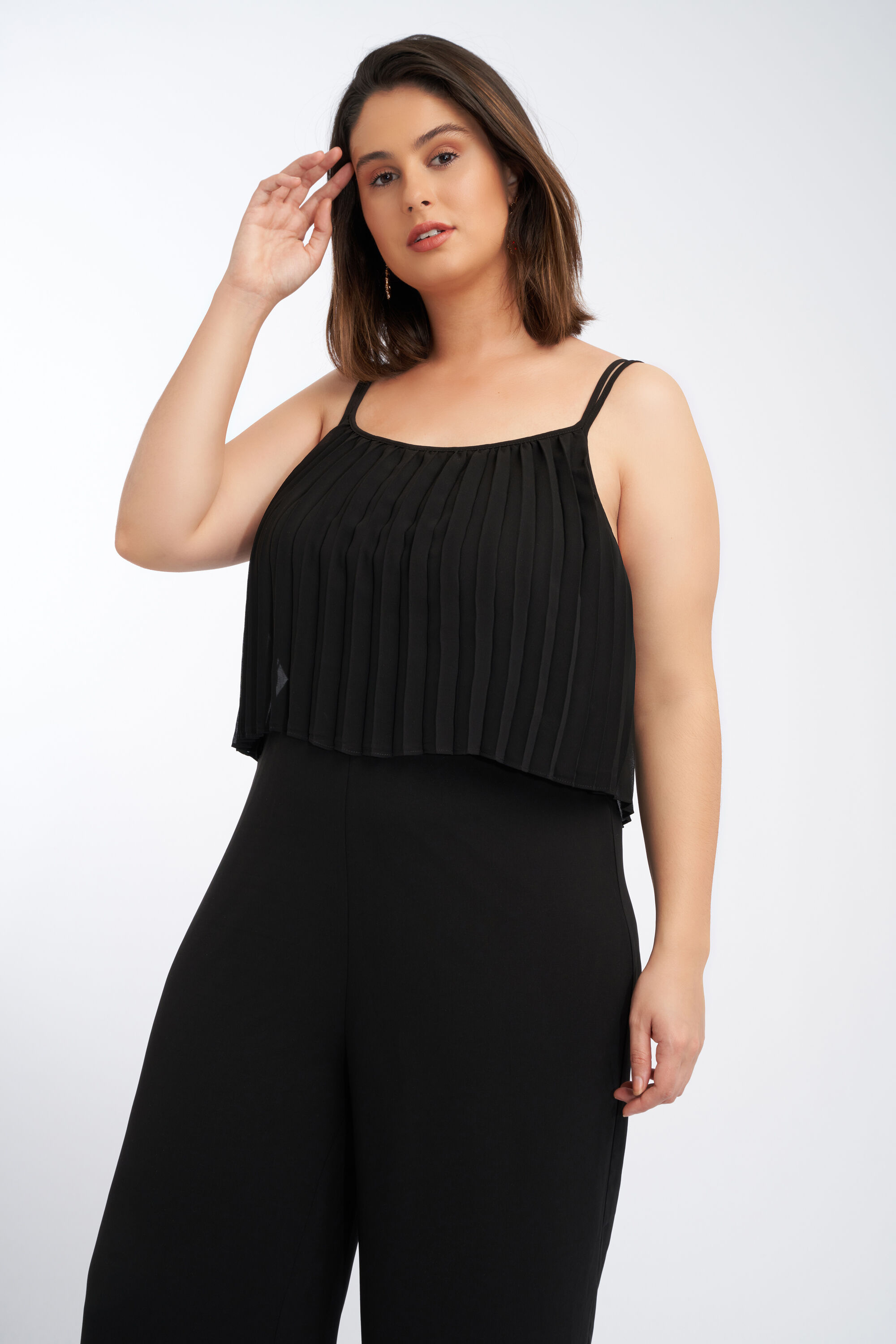 combinaison au tissu pliss&eacute; image number 4