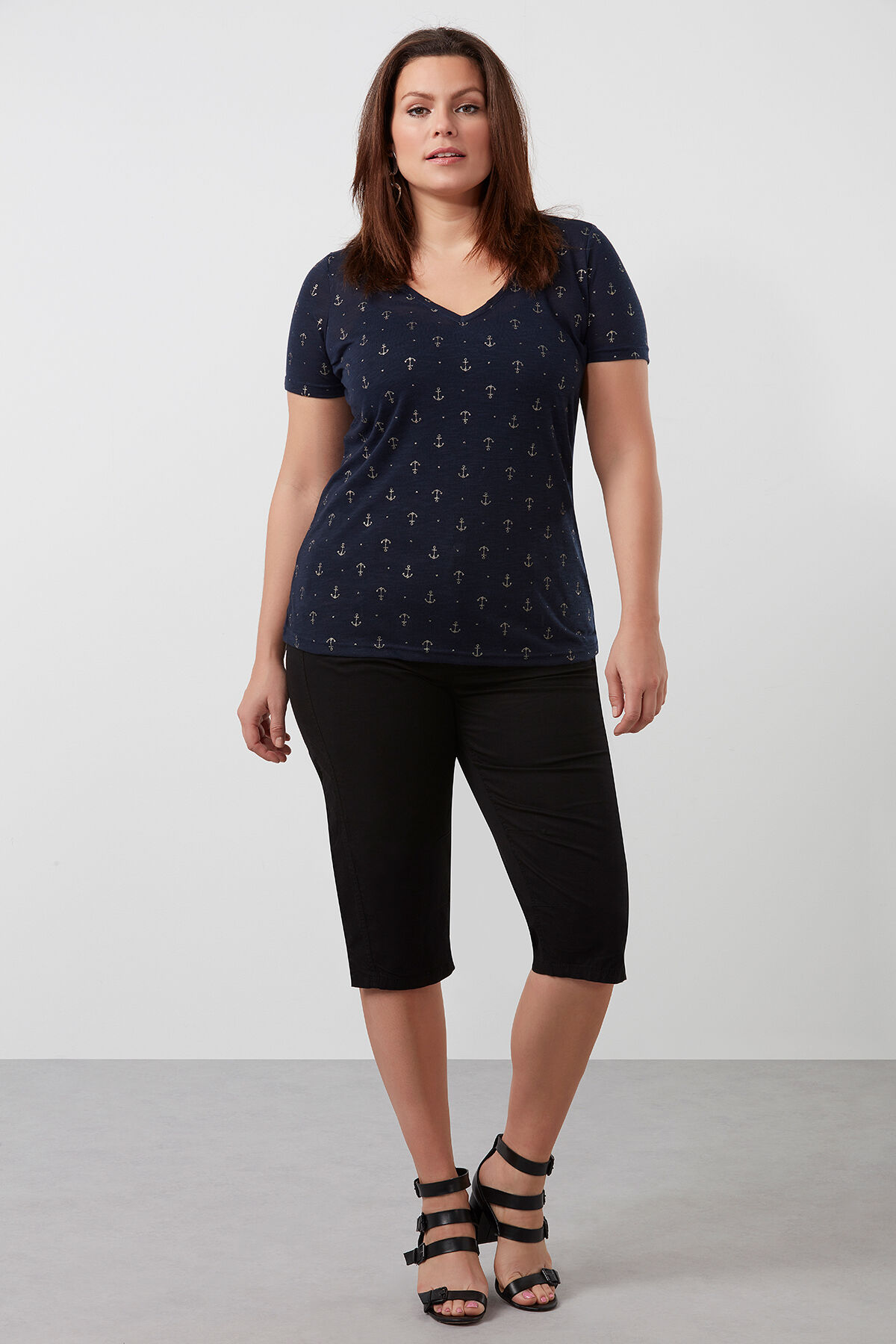 Pantalon corsaire en coton image number 4