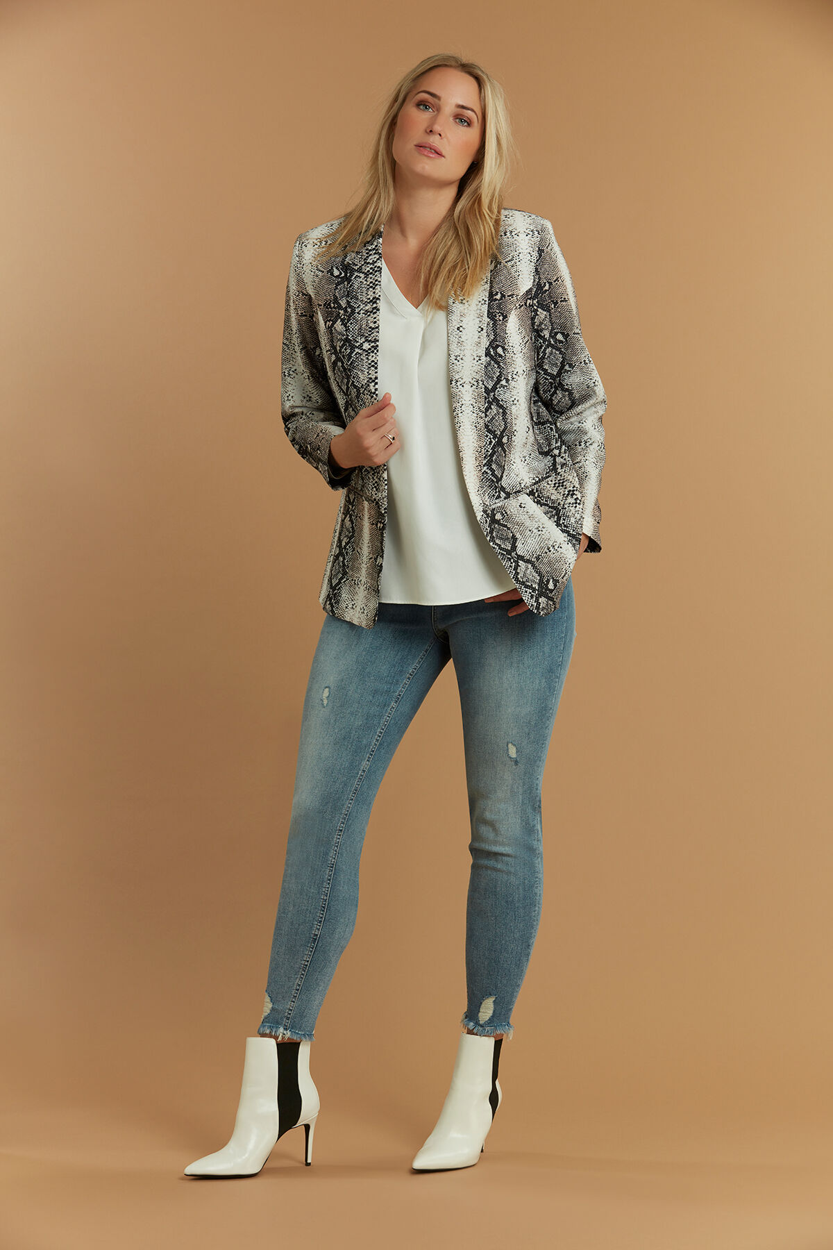 Blazer &agrave; imprim&eacute; serpent image number 5