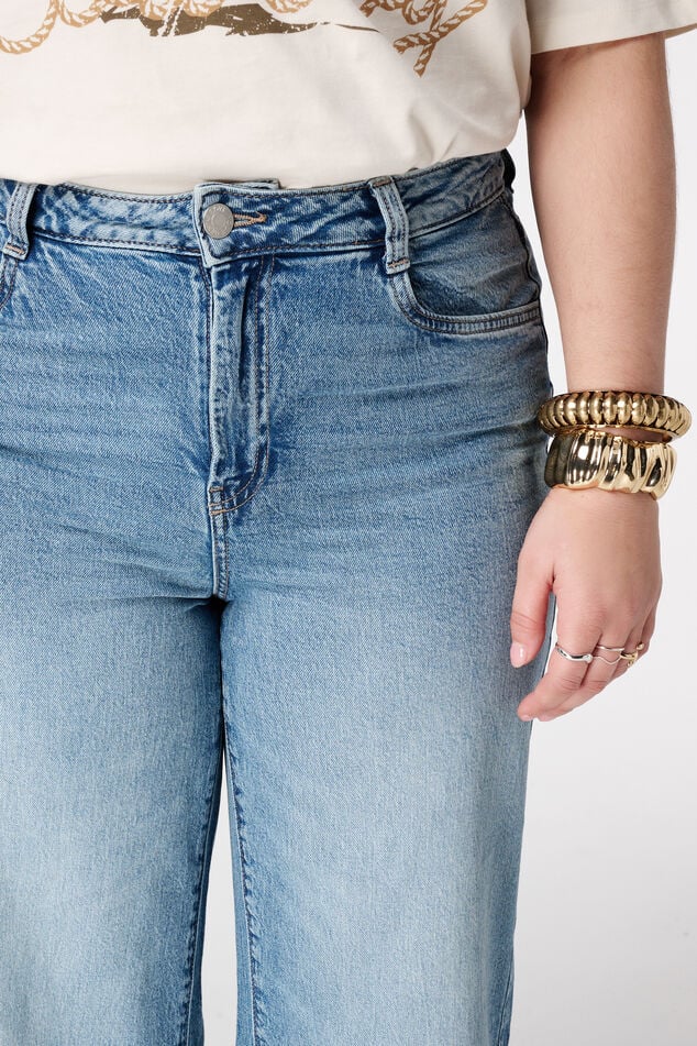 Jean mom taille haute femme bleu Jean mom taille haute femme bleu