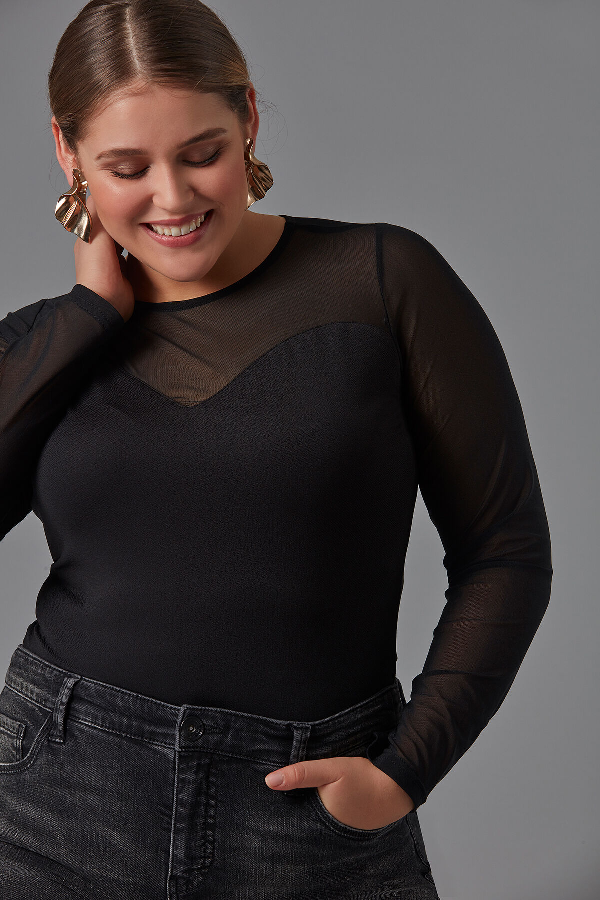 Body en maille transparente image number 3