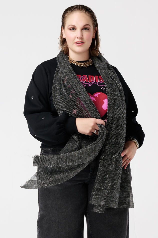 Écharpe plissée avec lurex image number 0