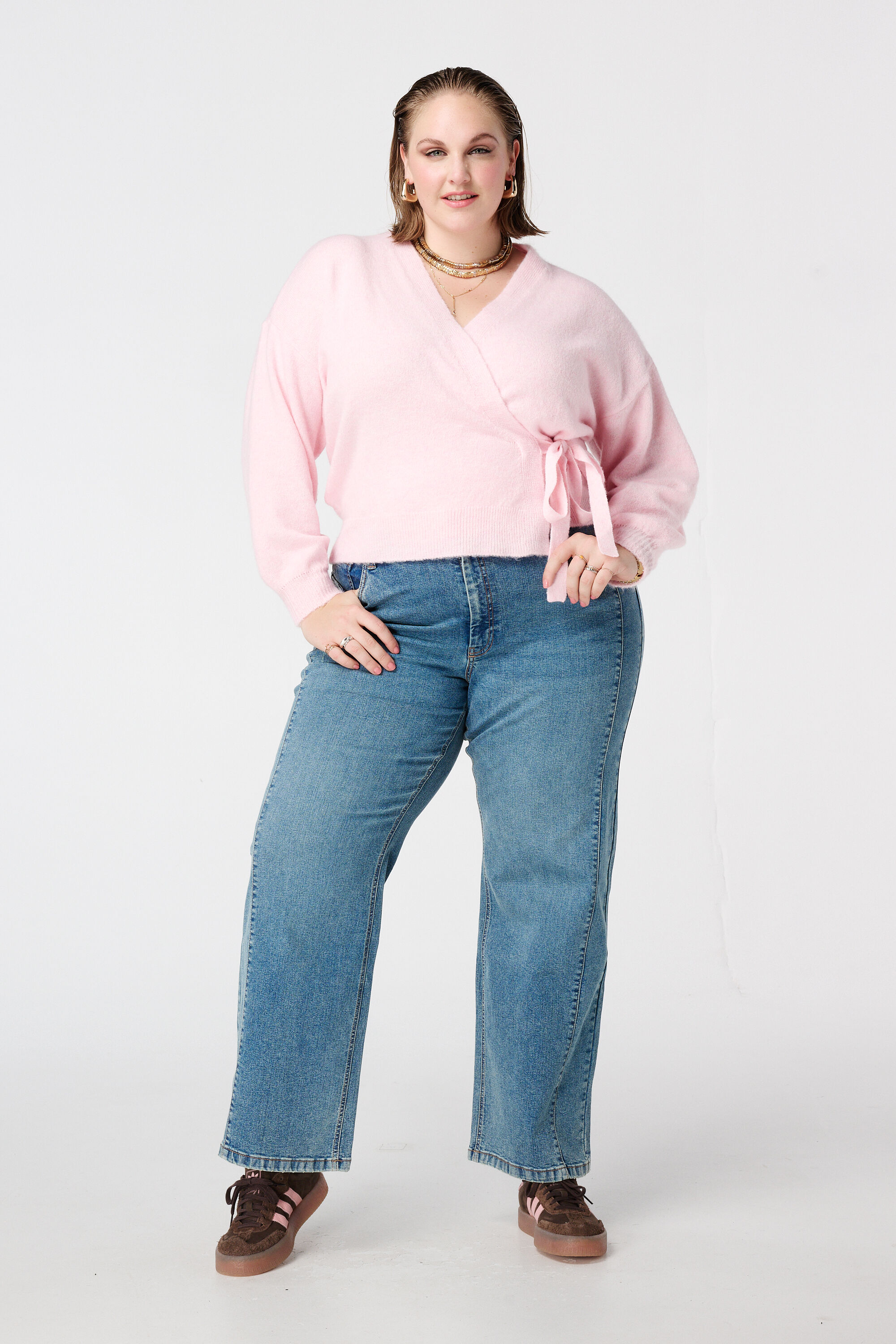 Gilet cache-c&oelig;ur avec ceinture &agrave; nouer image number 5